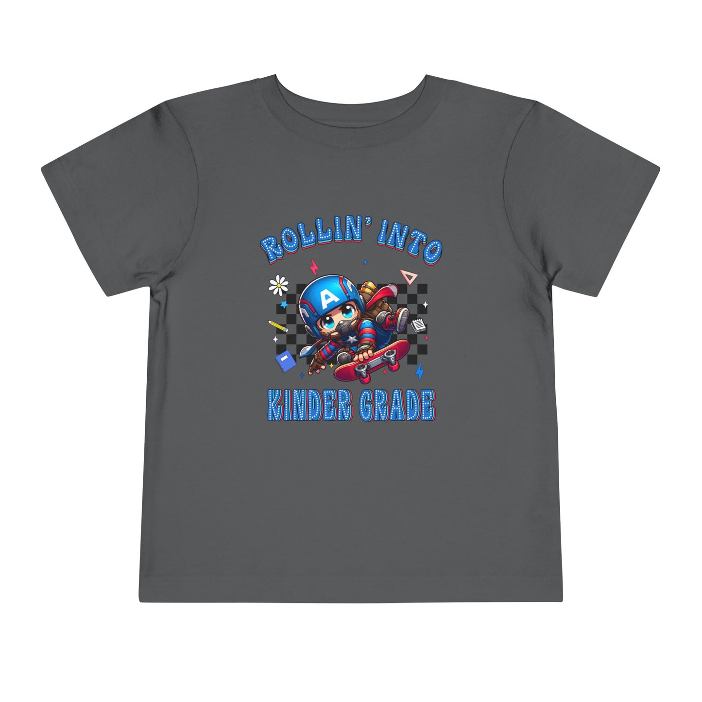 CAPTAIN AMERICA - Rollin' Into Kinder Grade Toddler Short Sleeve Tee