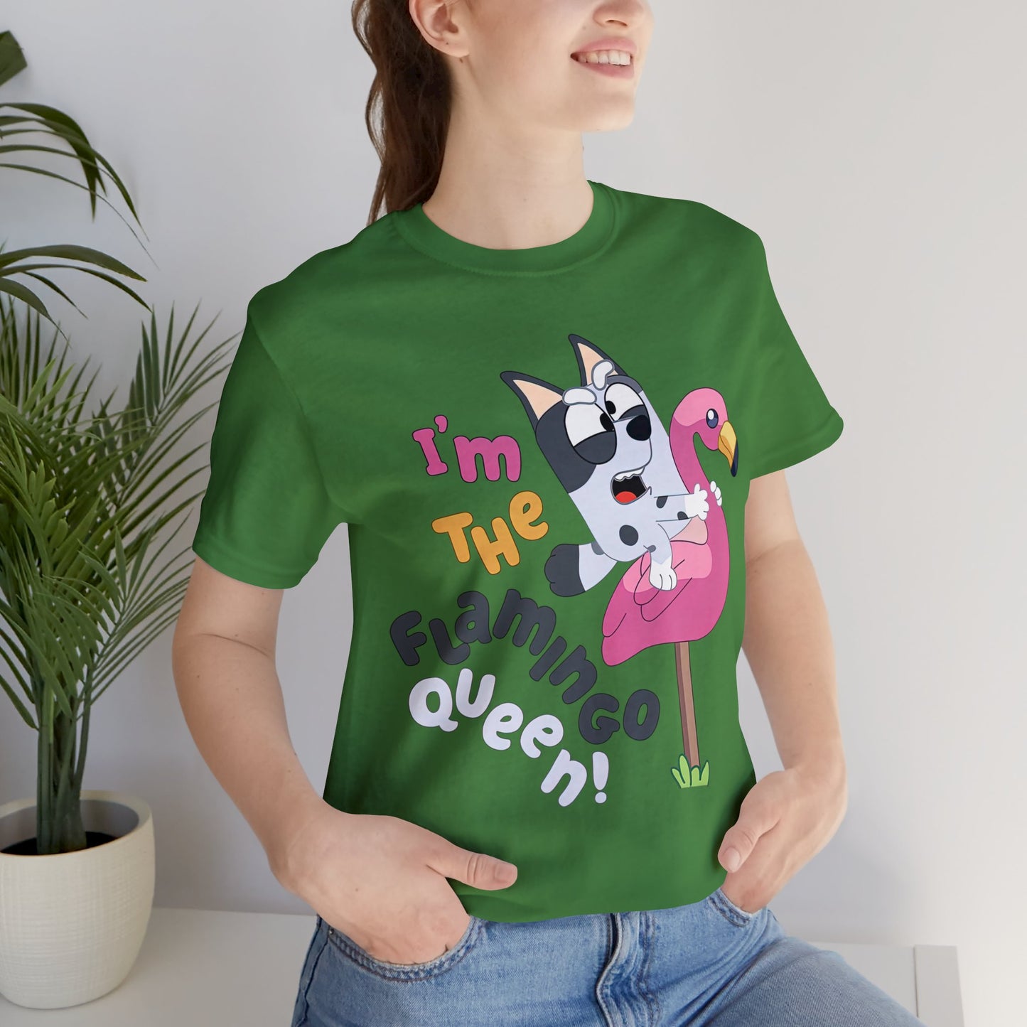I'm the flamingo queen Short Sleeve Tshirt