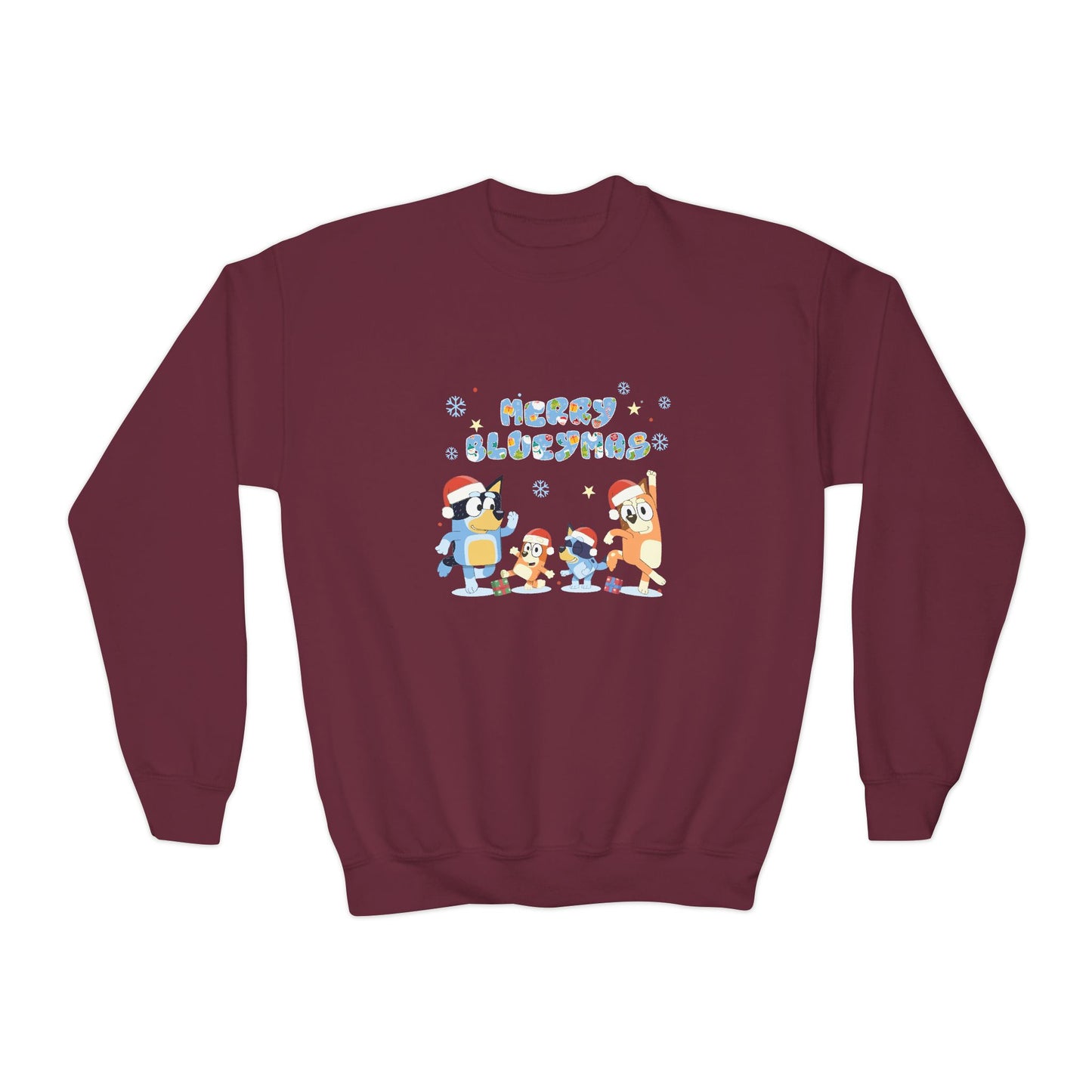 Merry Blue-y-mas Youth Crewneck Sweatshirt