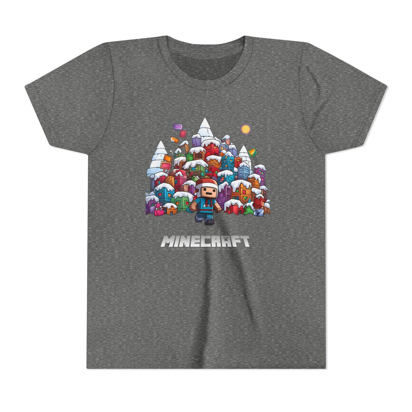 Christmas Mine-craft Youth Short Sleeve Tee