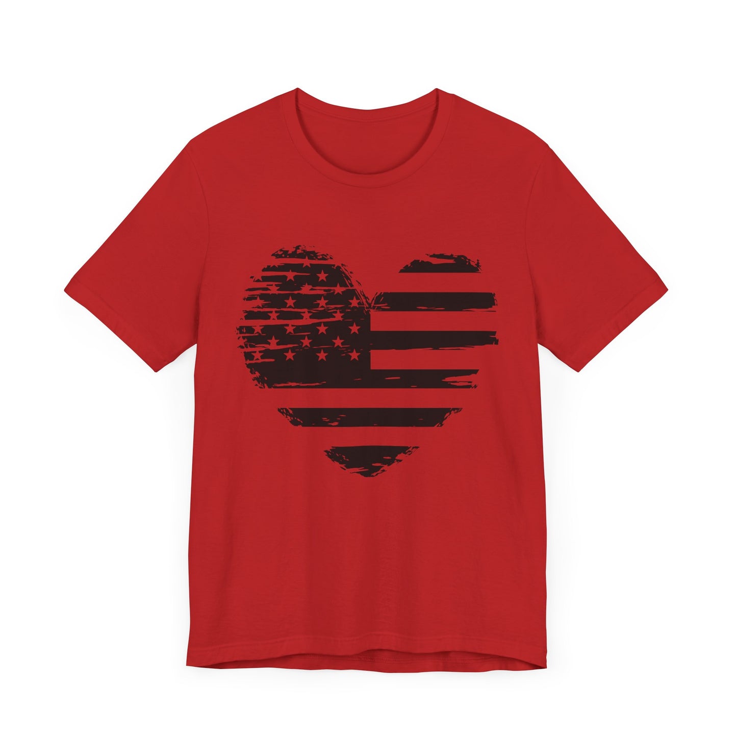 Heart flag Jersey Short Sleeve Tee