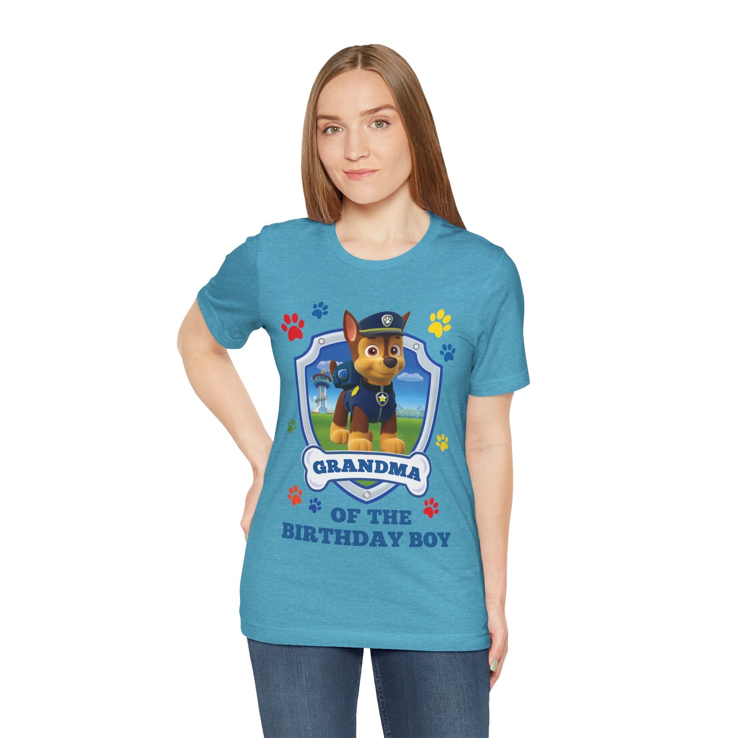 Grandma of the Birthday Boy Jersey Short Sleeve Tee