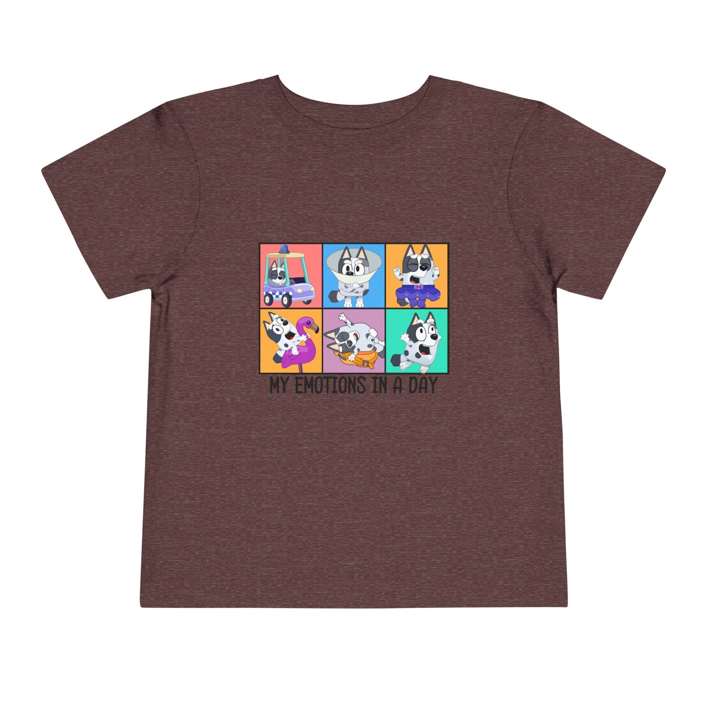 My emotions in a day Toddler Short Sleeve Tee
