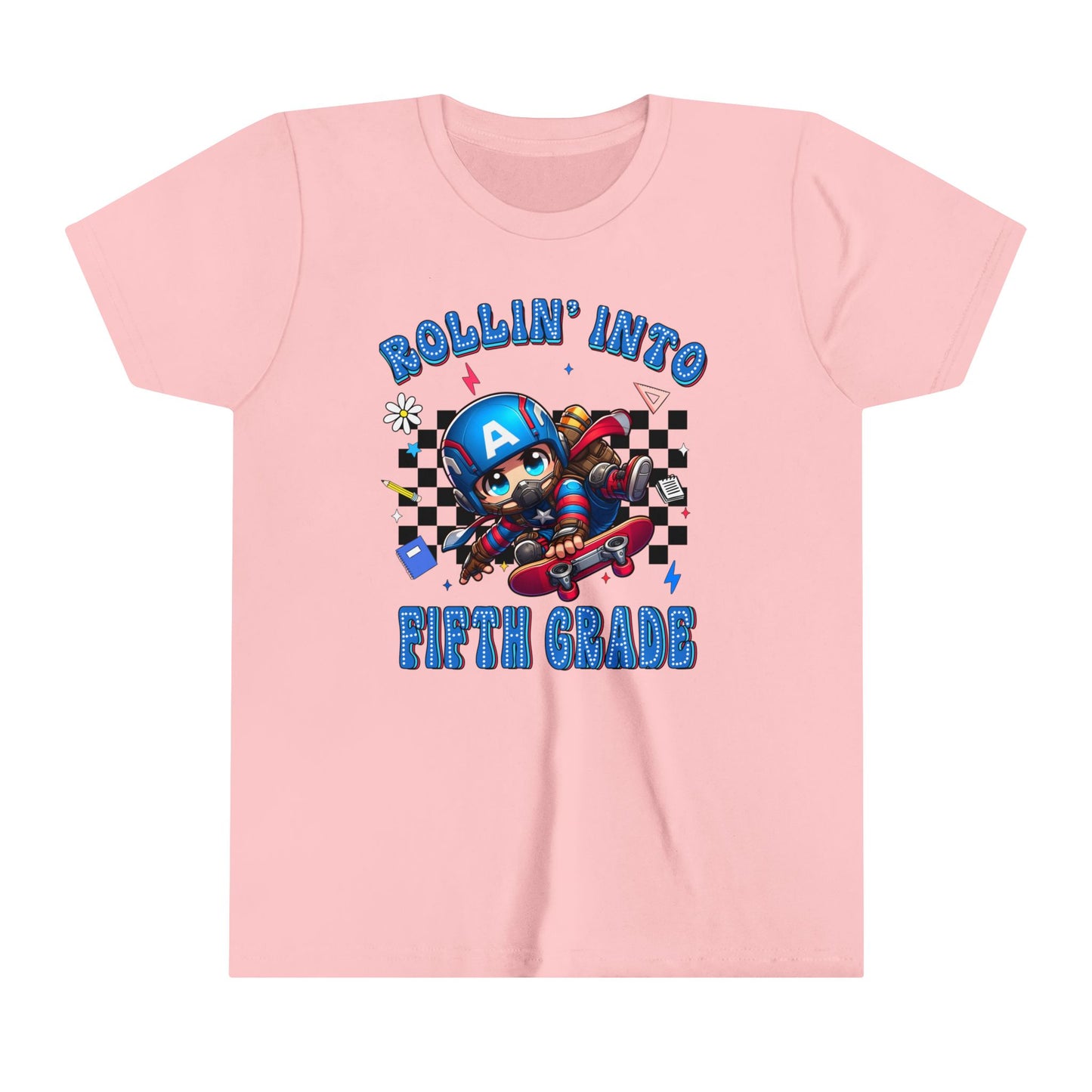 CAPTAIN AMERICA - Rollin' Into 5th Grade Youth Short Sleeve Tee