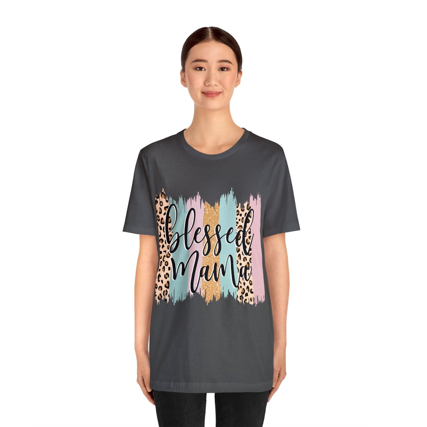 Blessed Mama Leopard short sleeve tshirt