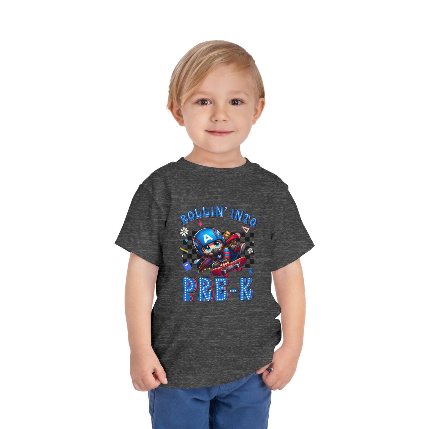 CAPTAIN AMERICA - Rollin' Into Pre-K Toddler Short Sleeve Tee