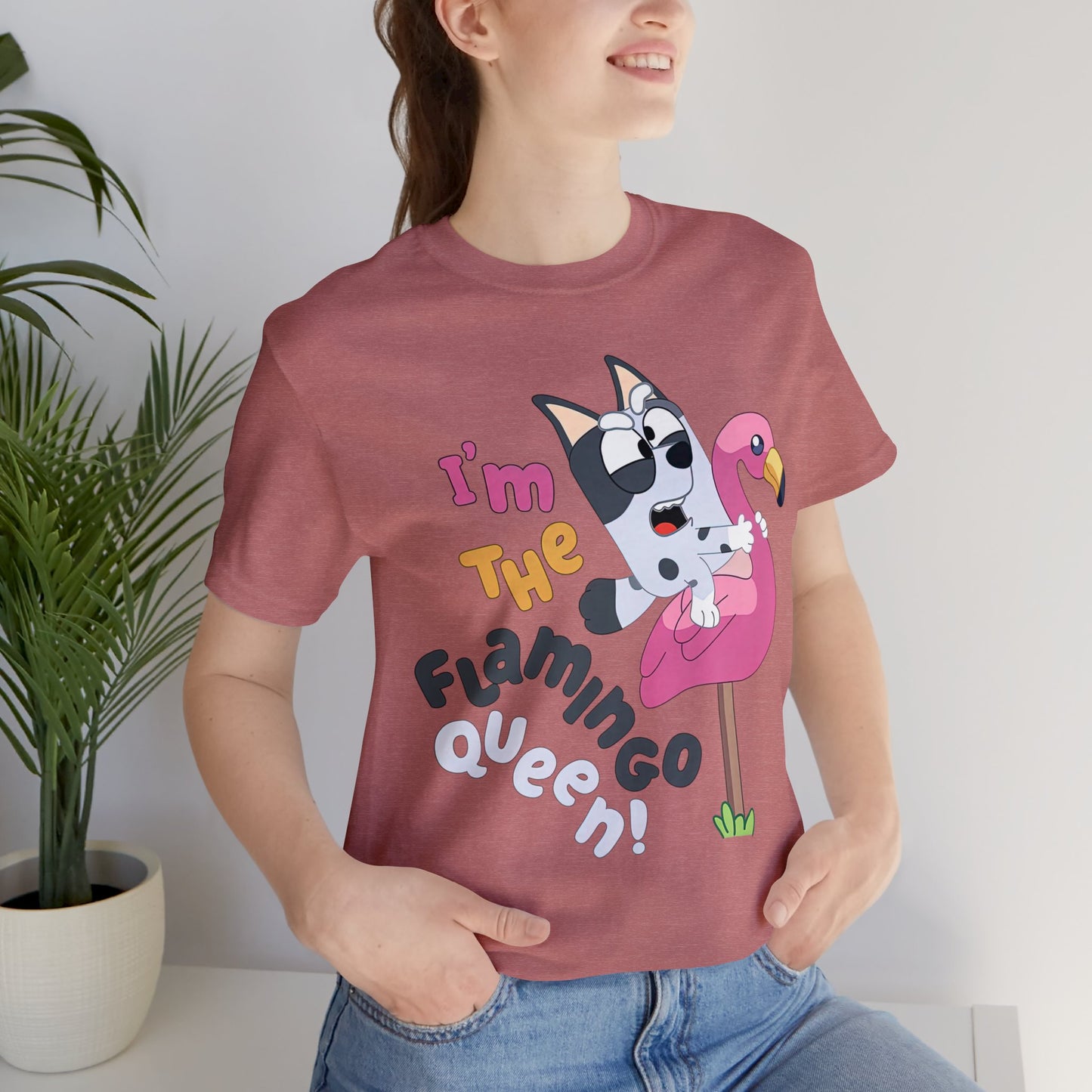 I'm the flamingo queen Short Sleeve Tshirt