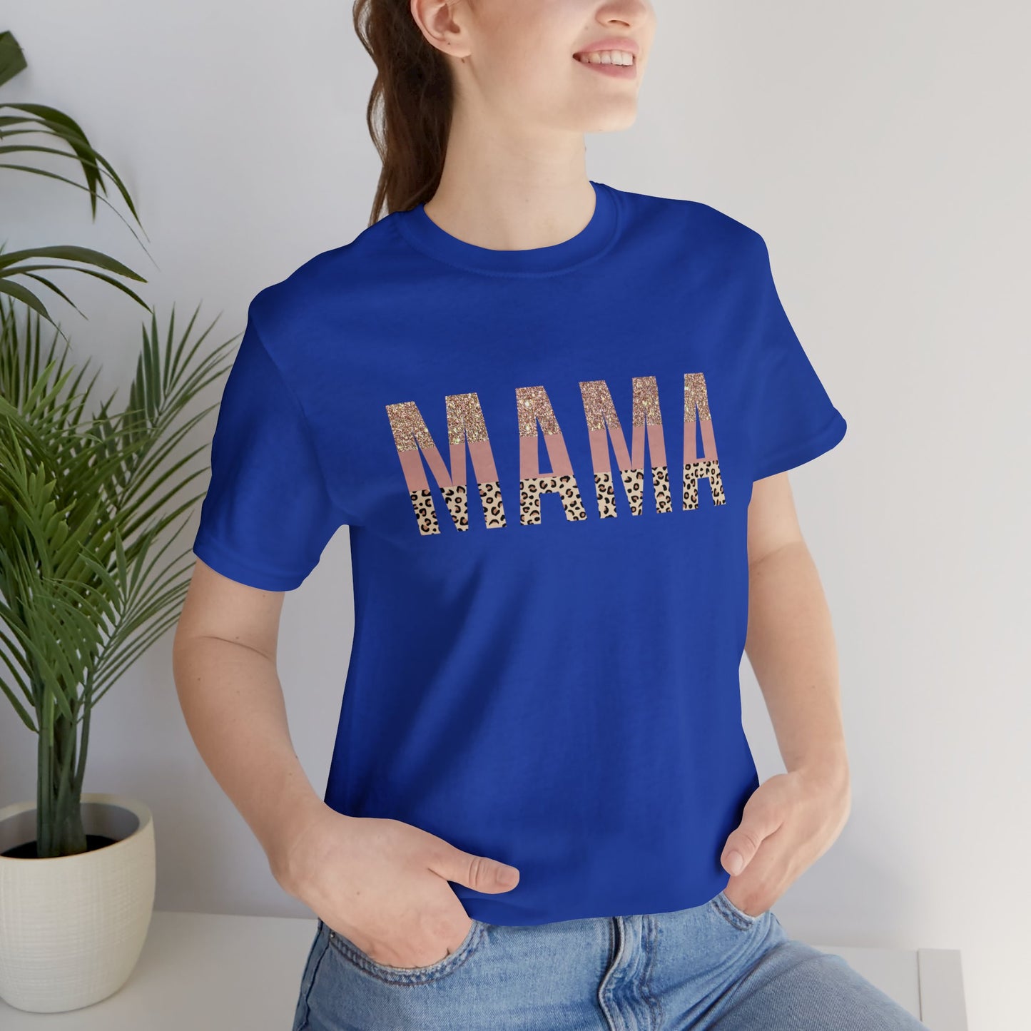 MAMA Leopard print short sleeve tshirt