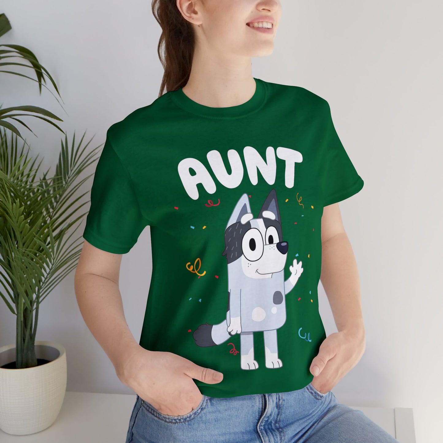 Aunt Bluey Birthday short sleeve Tshirt