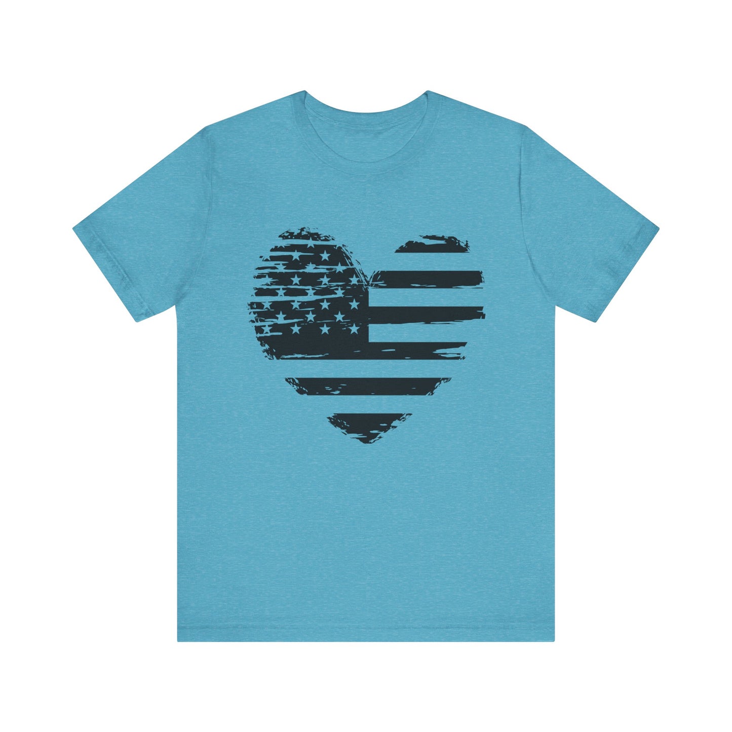 Heart flag Jersey Short Sleeve Tee