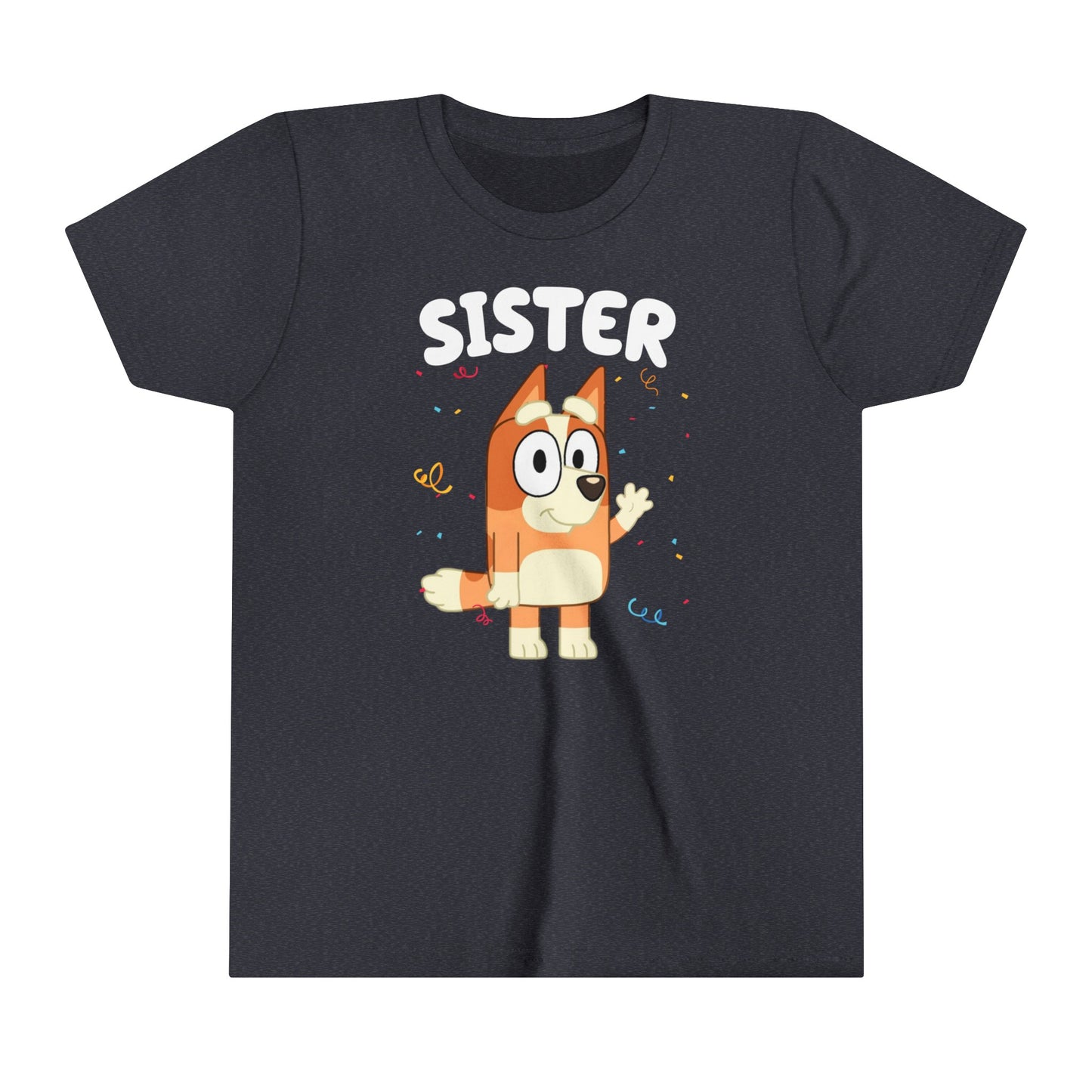 Sister Bluey Birthday youth short sleeve Tshirt