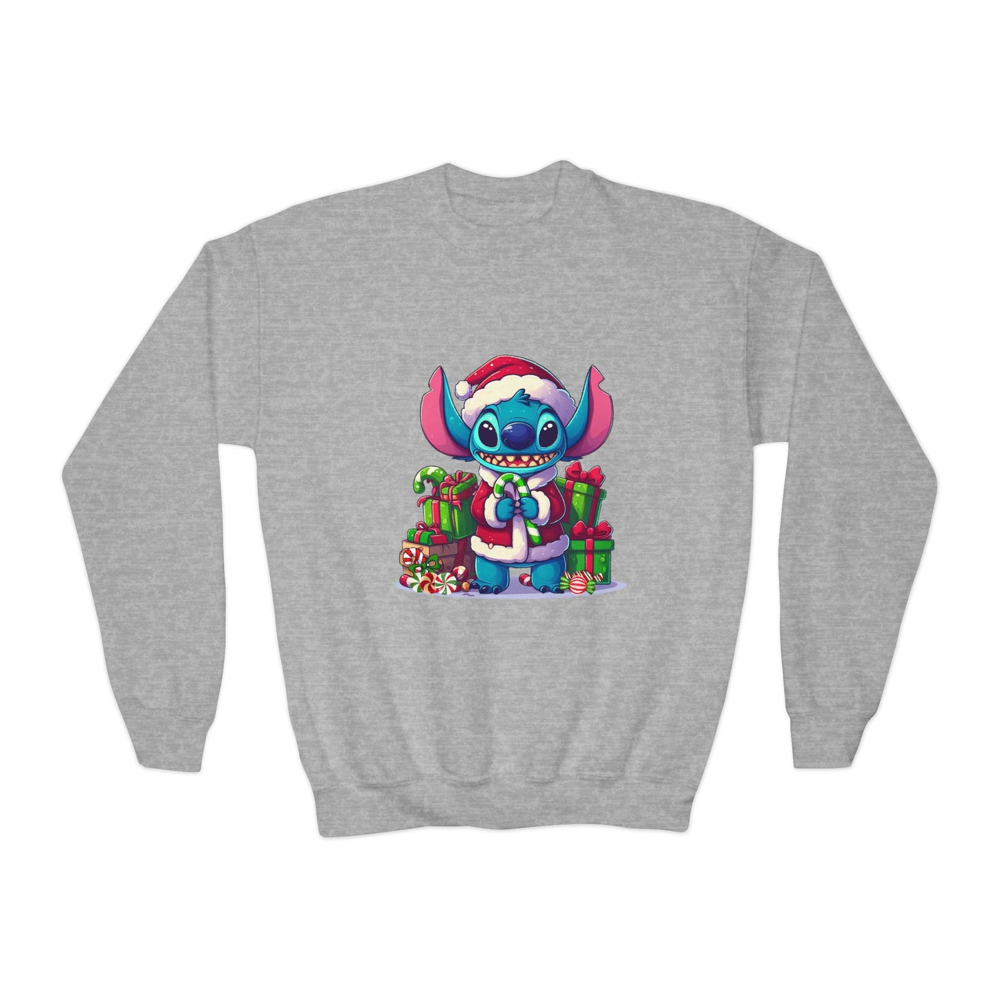 Christmas-Stitch Youth Crewneck Sweatshirt