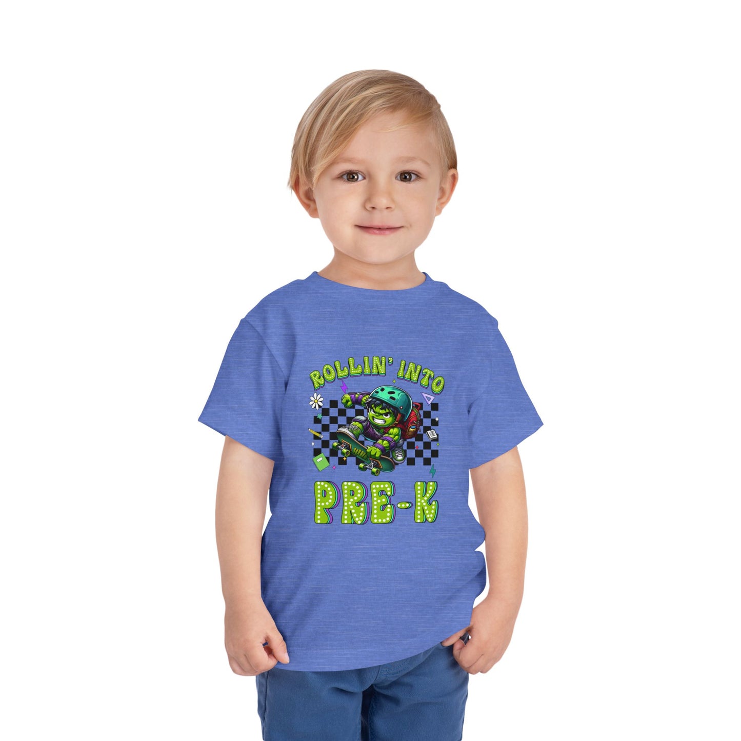 HULK - Rollin' Into Pre_K Toddler Short Sleeve Tee