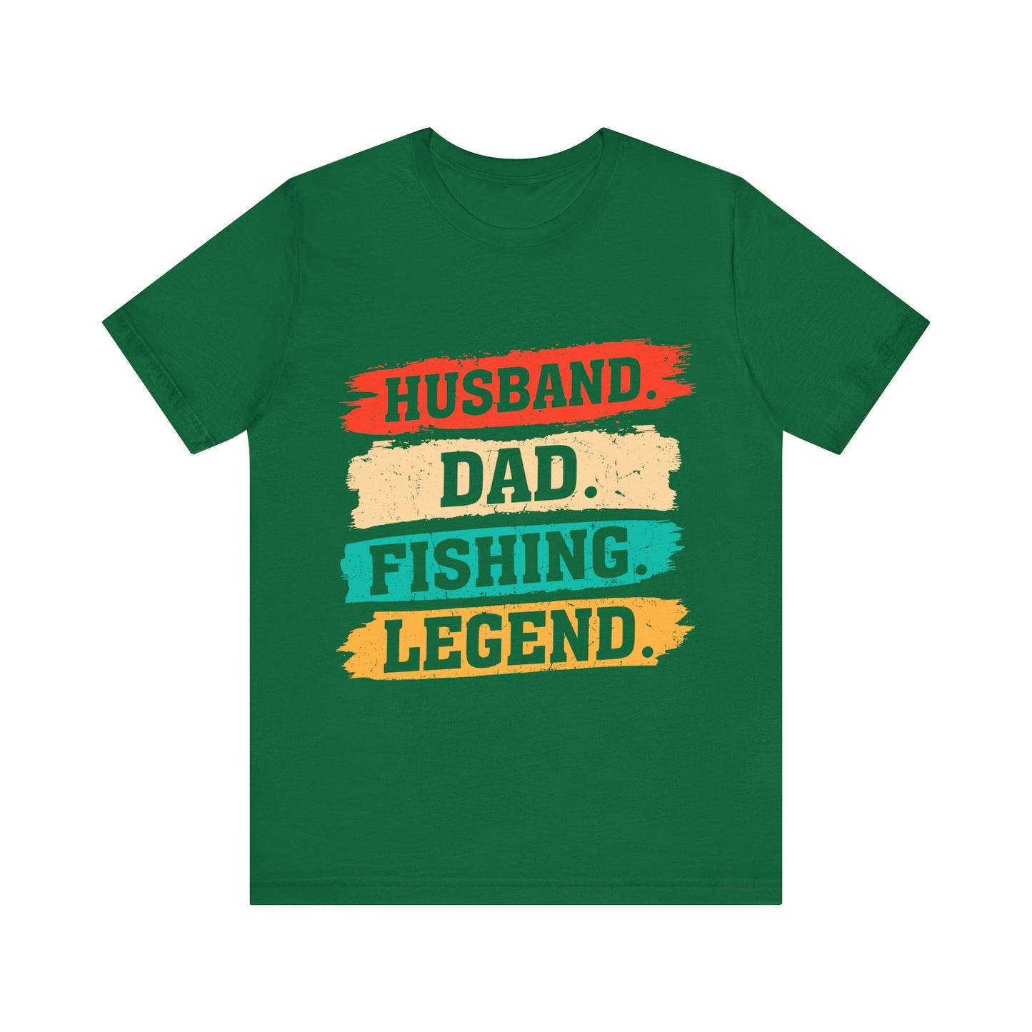 Husband Dad Fishing Legend Jersey Short Sleeve Tee