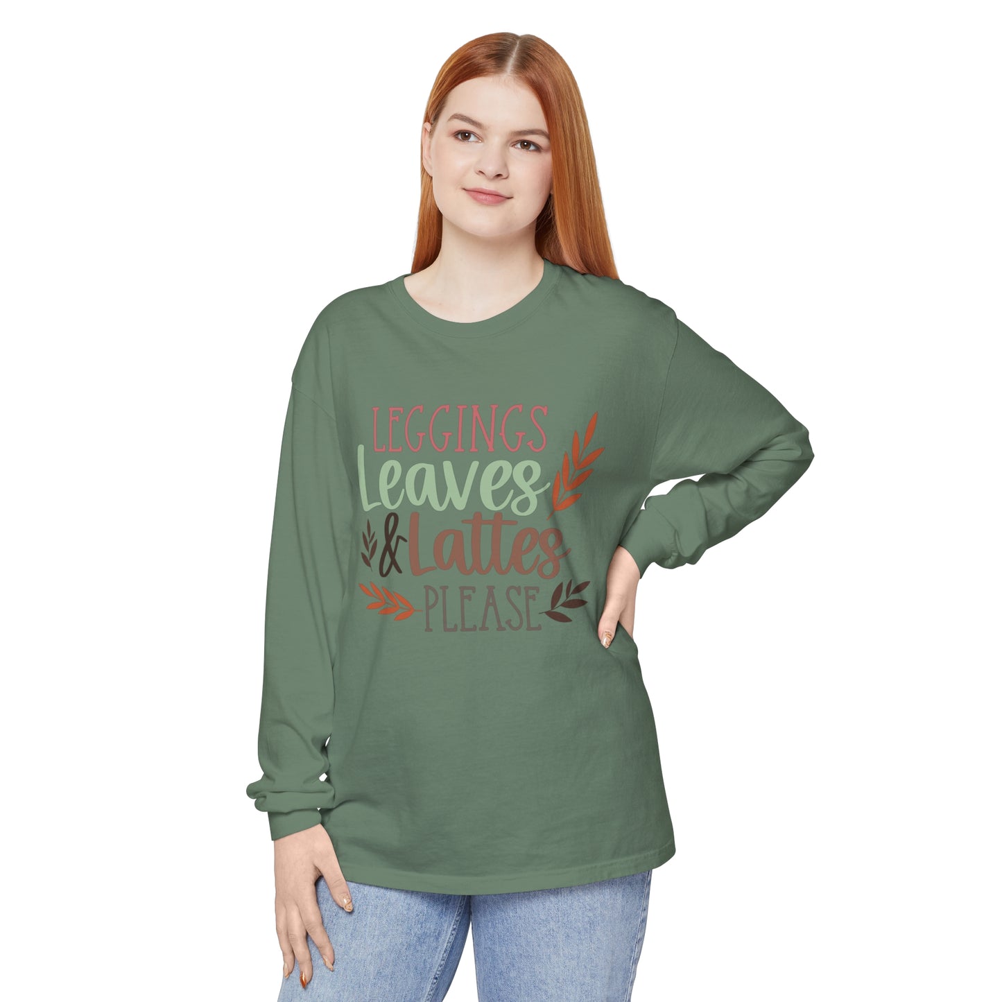 Leggings, Leaves & Lattes Please Long Sleeve T-Shirt