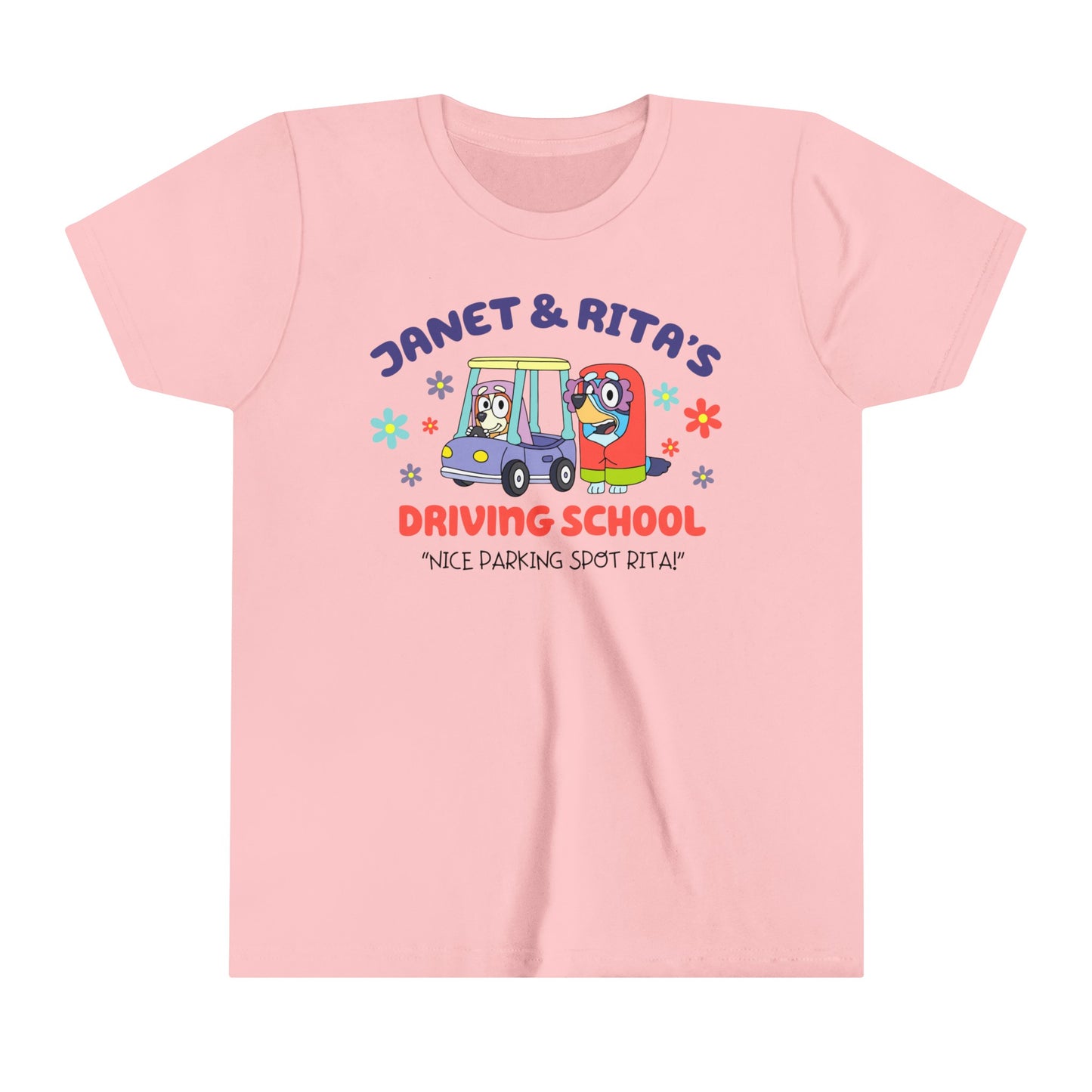 Janet and Rita's Driving School Youth Short Sleeve Tshirt