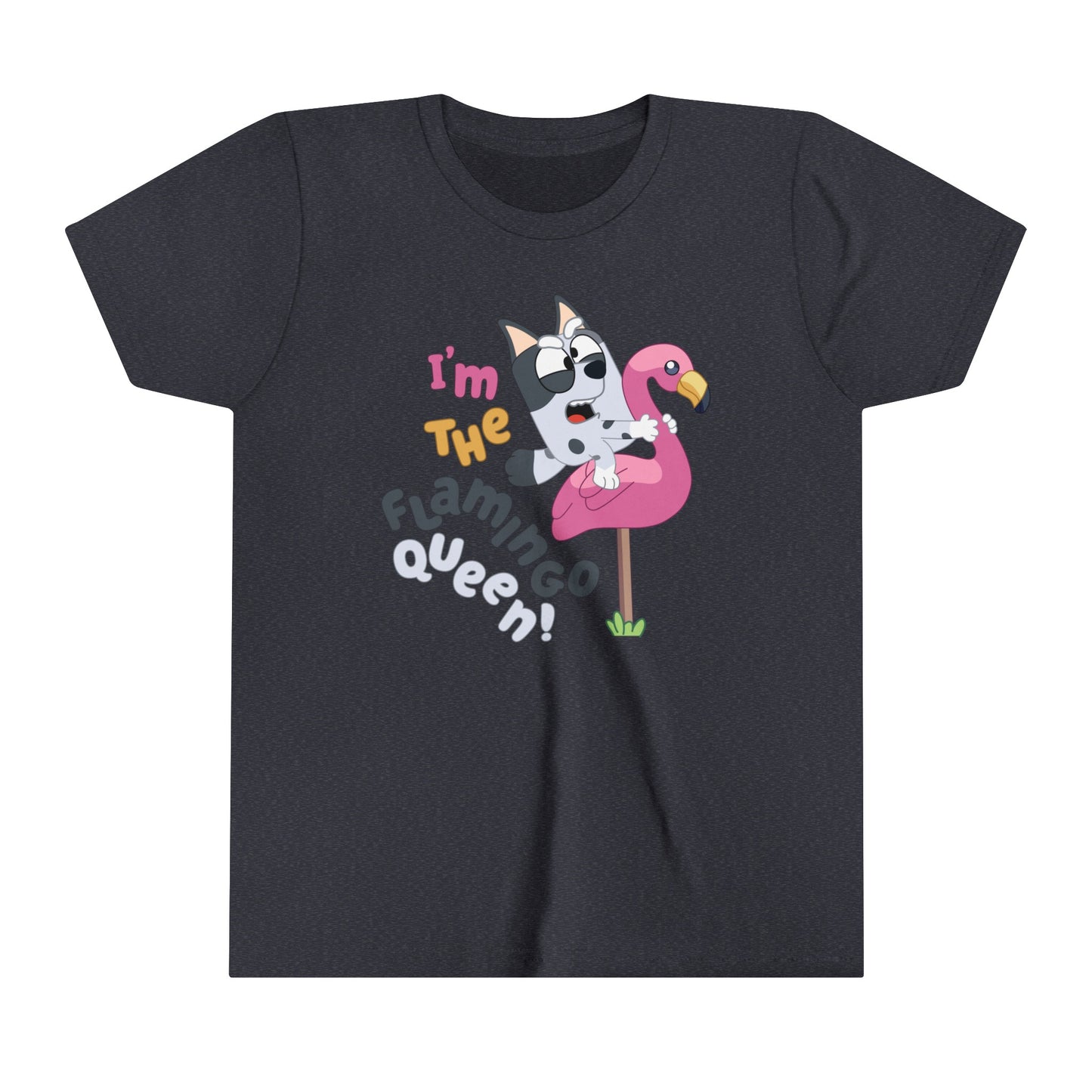 I'n the Flamingo Queen Youth Short Sleeve Tshirt
