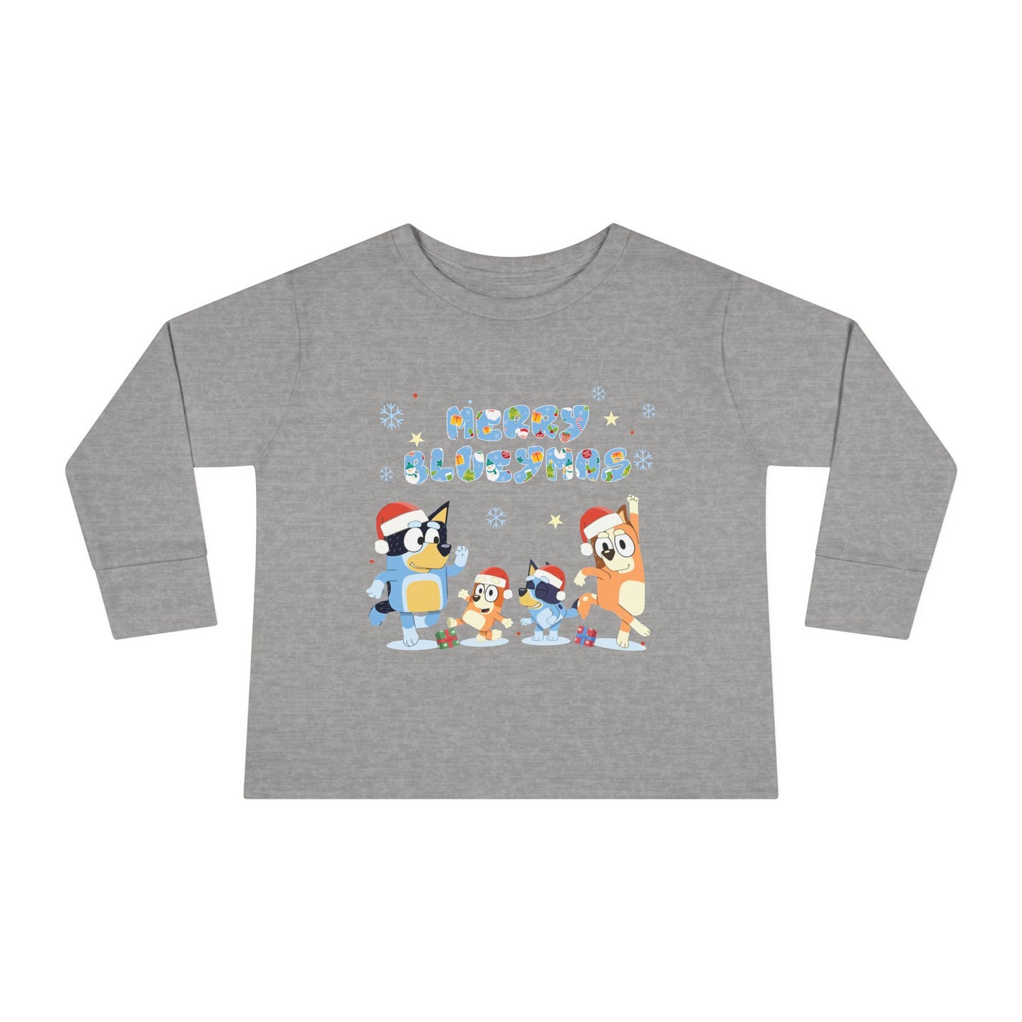 Merry Blue-y-mas Toddler Long Sleeve Tee