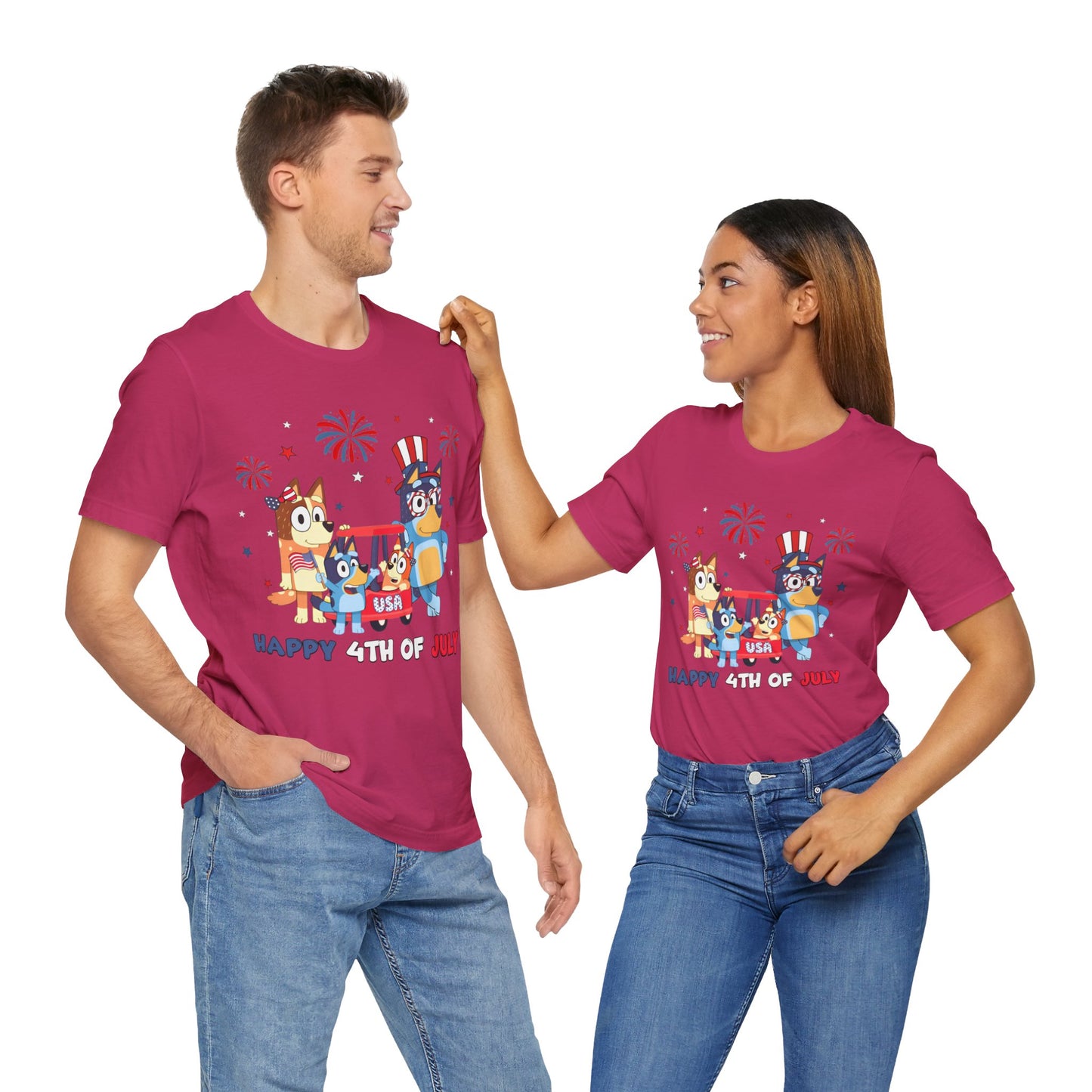 Happy 4th of July Jersey Short Sleeve Tee