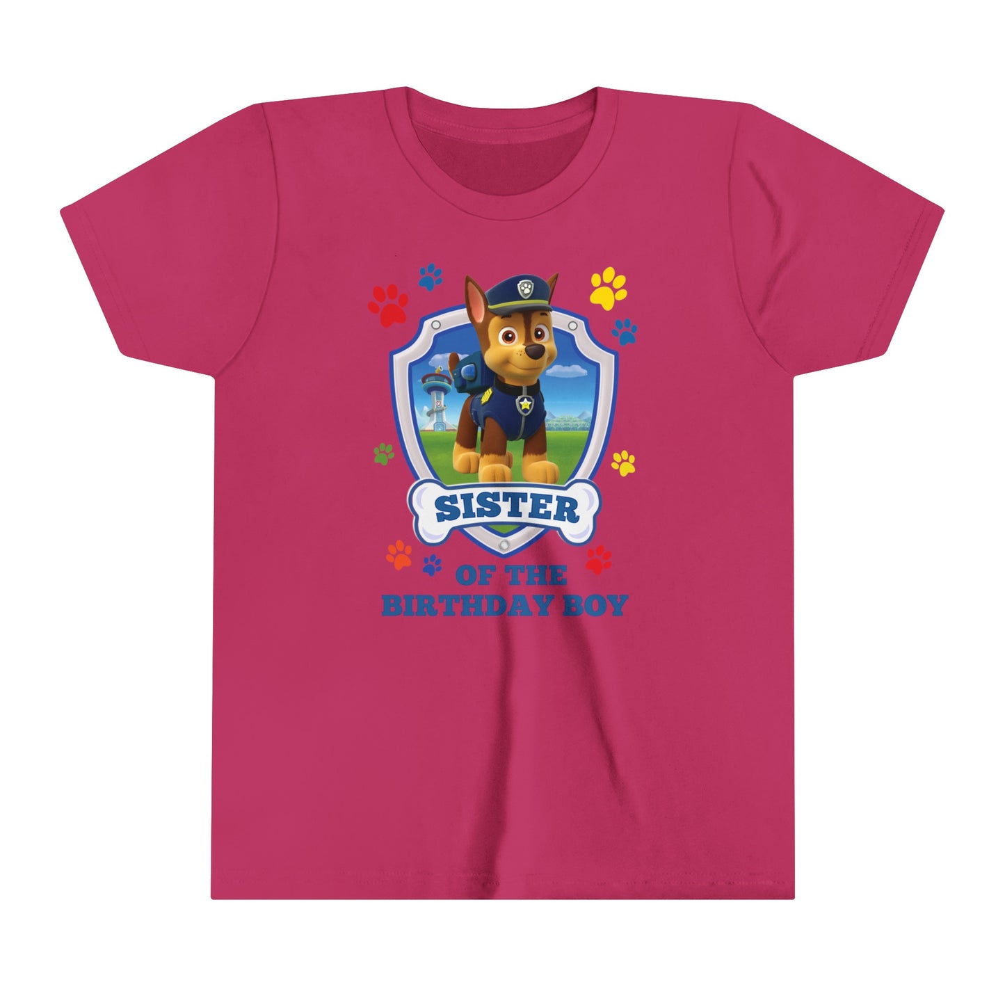 Sister of the Birthday Boy Youth Short Sleeve Tee