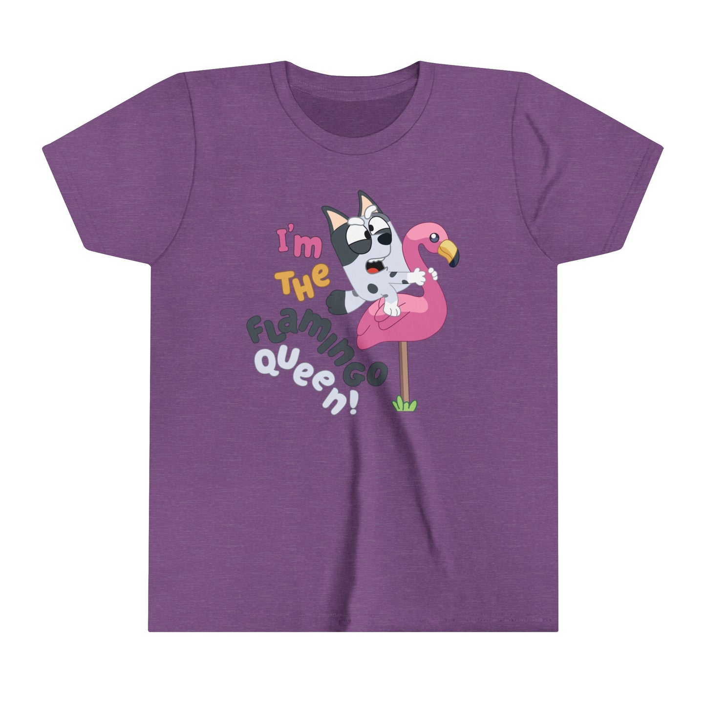 I'n the Flamingo Queen Youth Short Sleeve Tshirt