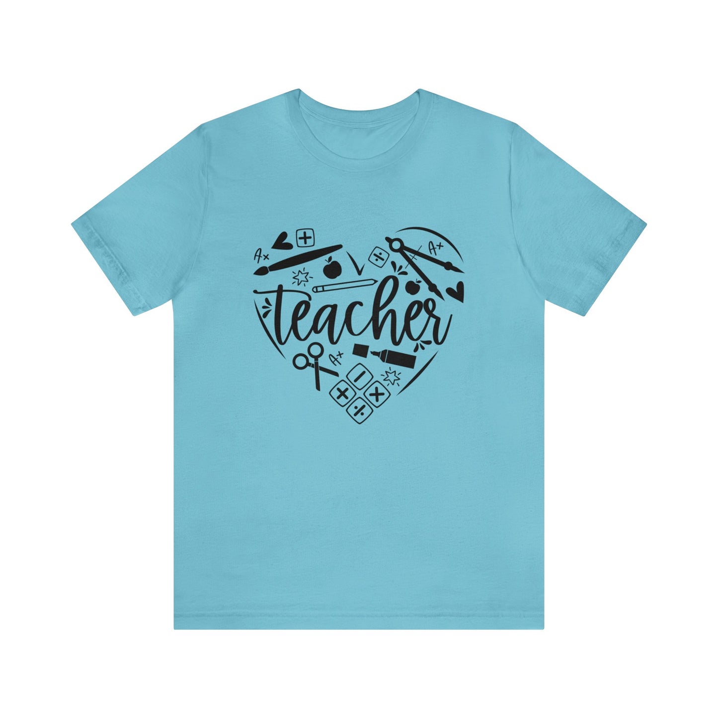 Teacher heart Short sleeve Tshirt