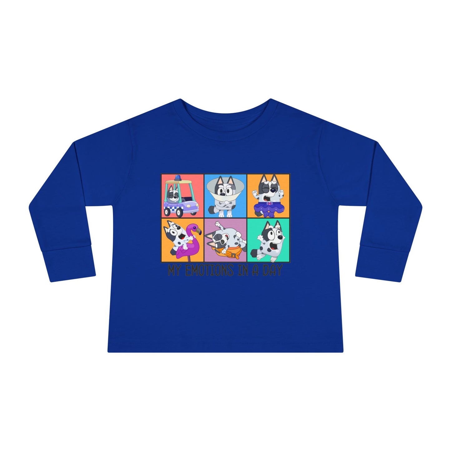 My emotions in a day Toddler Long Sleeve Tee