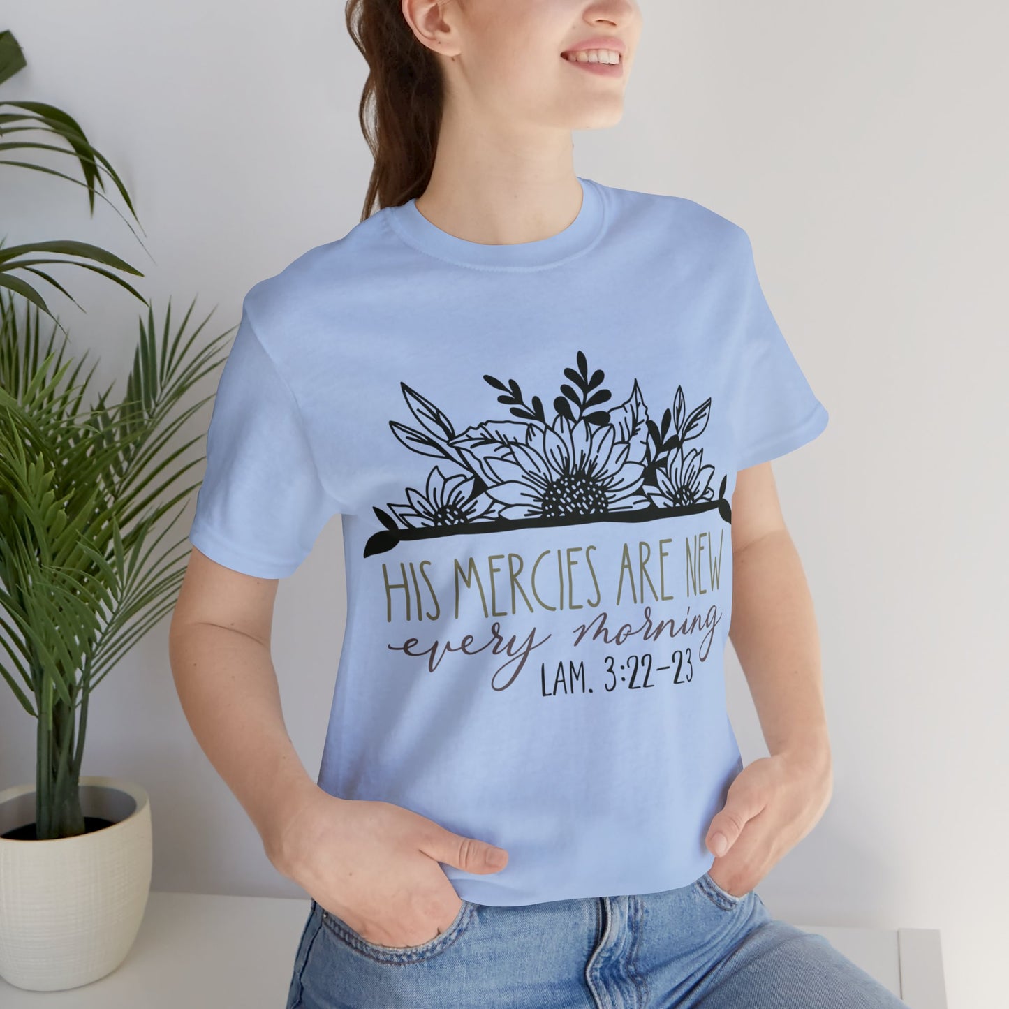 His Mercies are New Every Morning Short Sleeve Tshirt