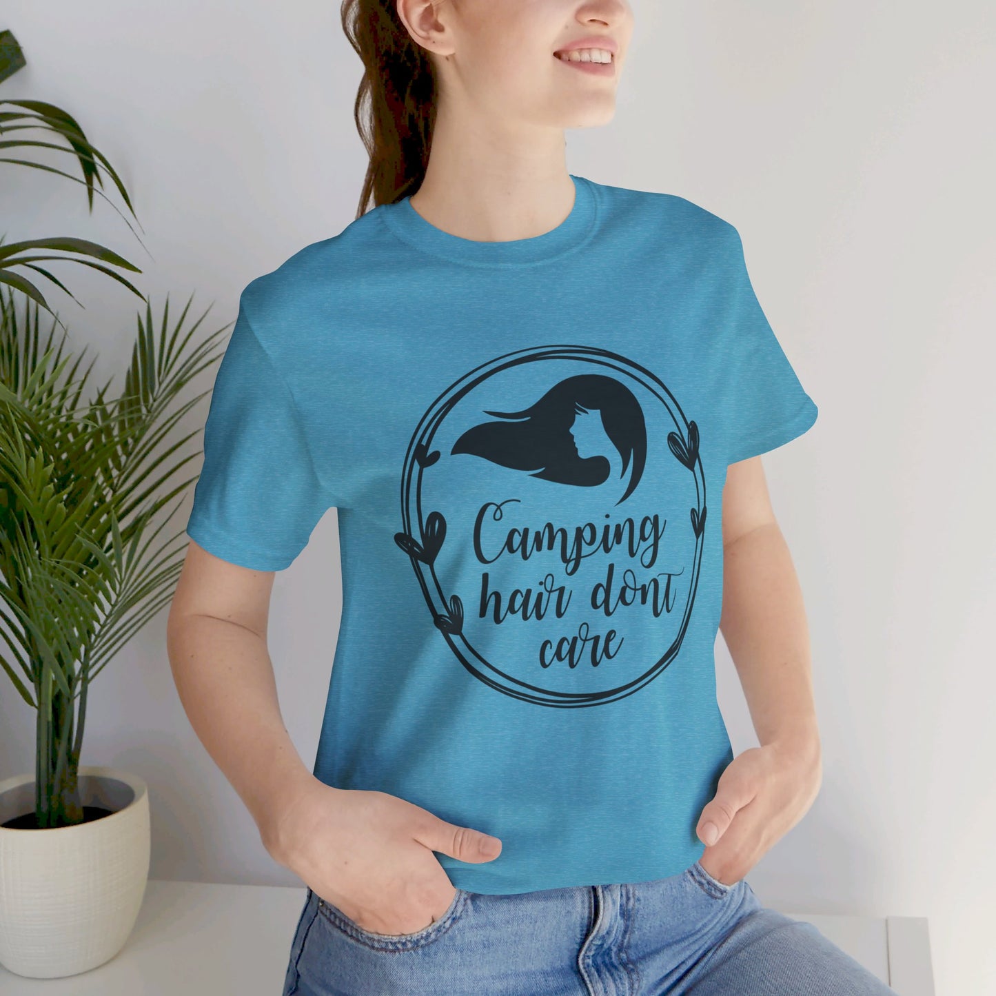 Camping Hair Dont Care Short Sleeve Tshirt
