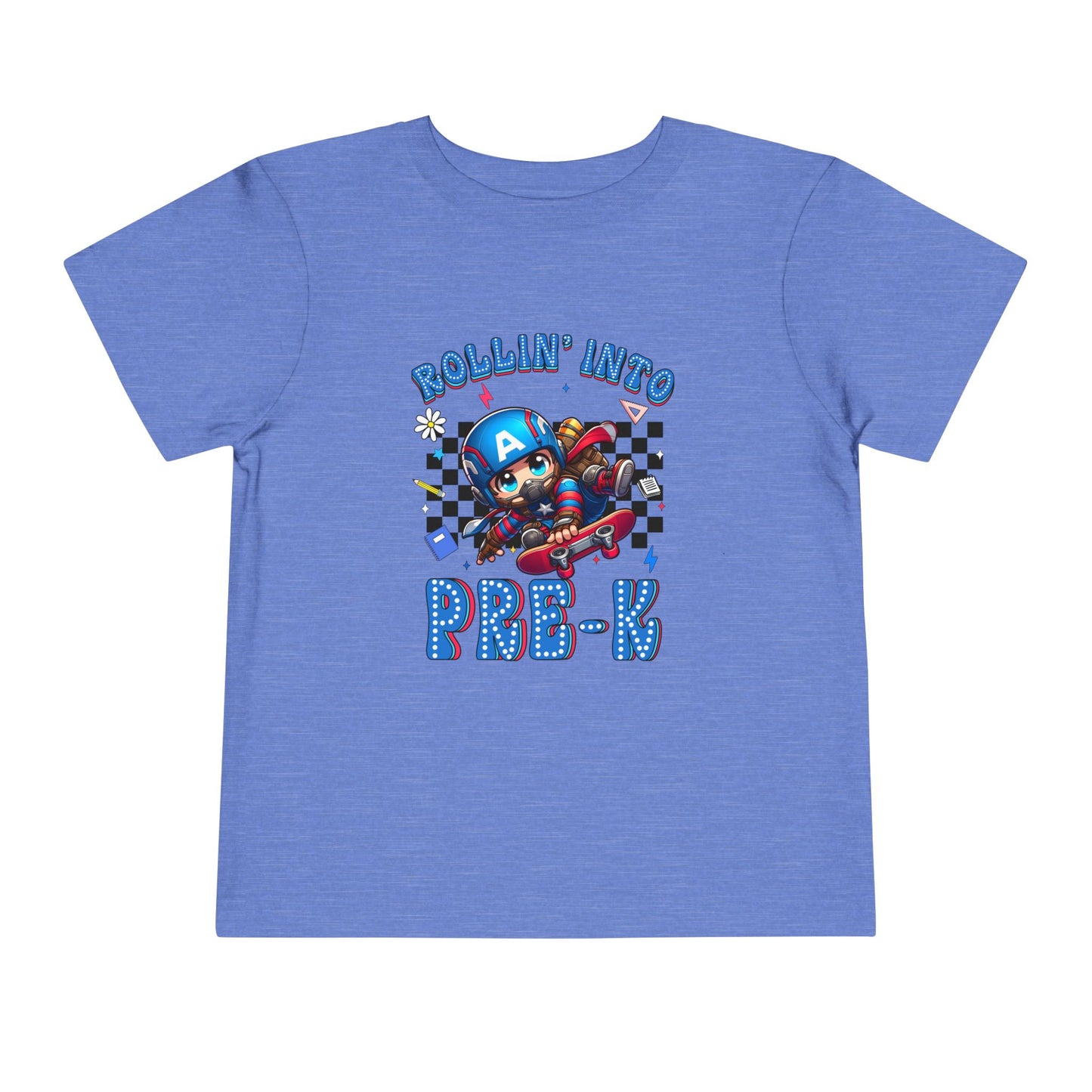CAPTAIN AMERICA - Rollin' Into Pre-K Toddler Short Sleeve Tee