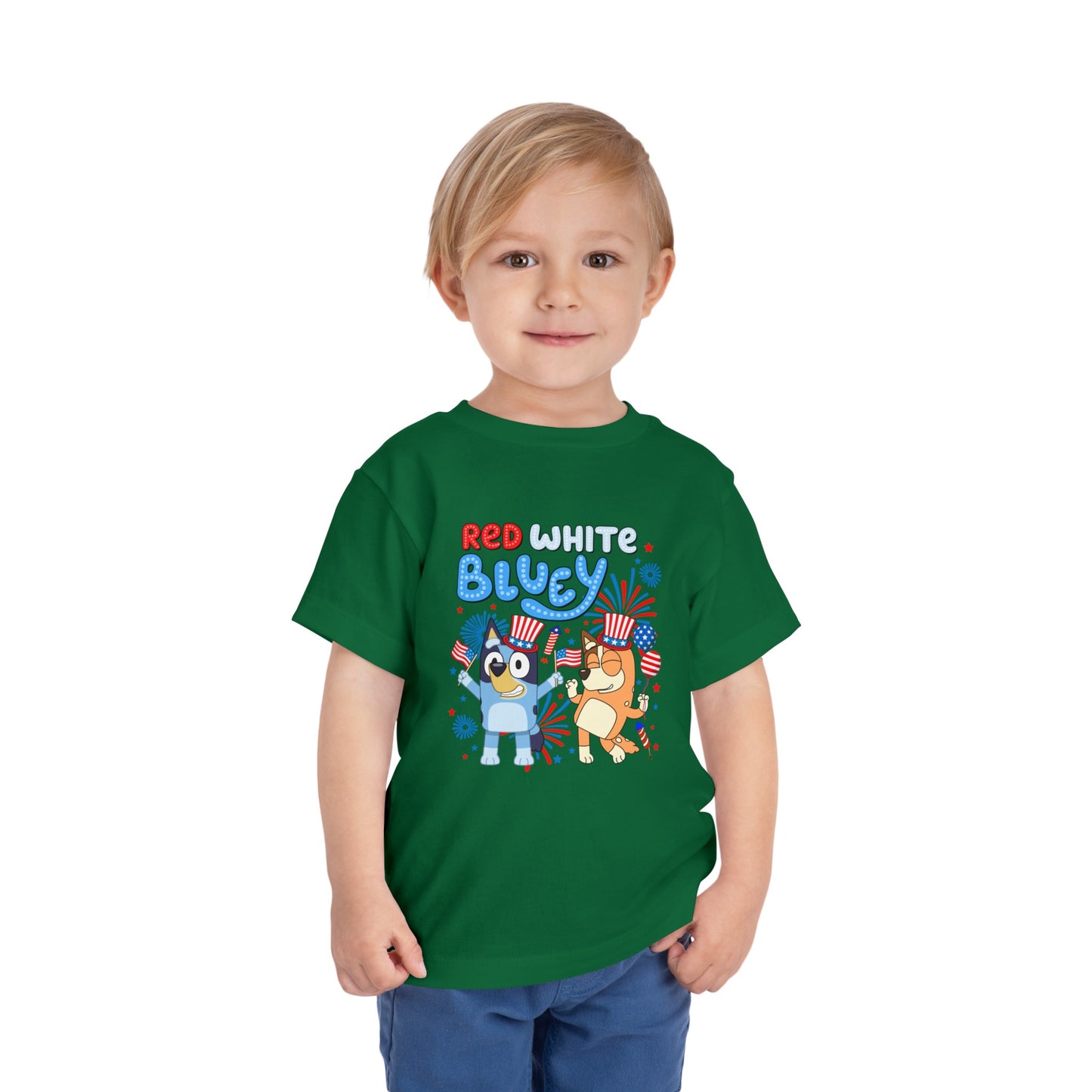 Red, White & Bluey Toddler Short Sleeve Tee