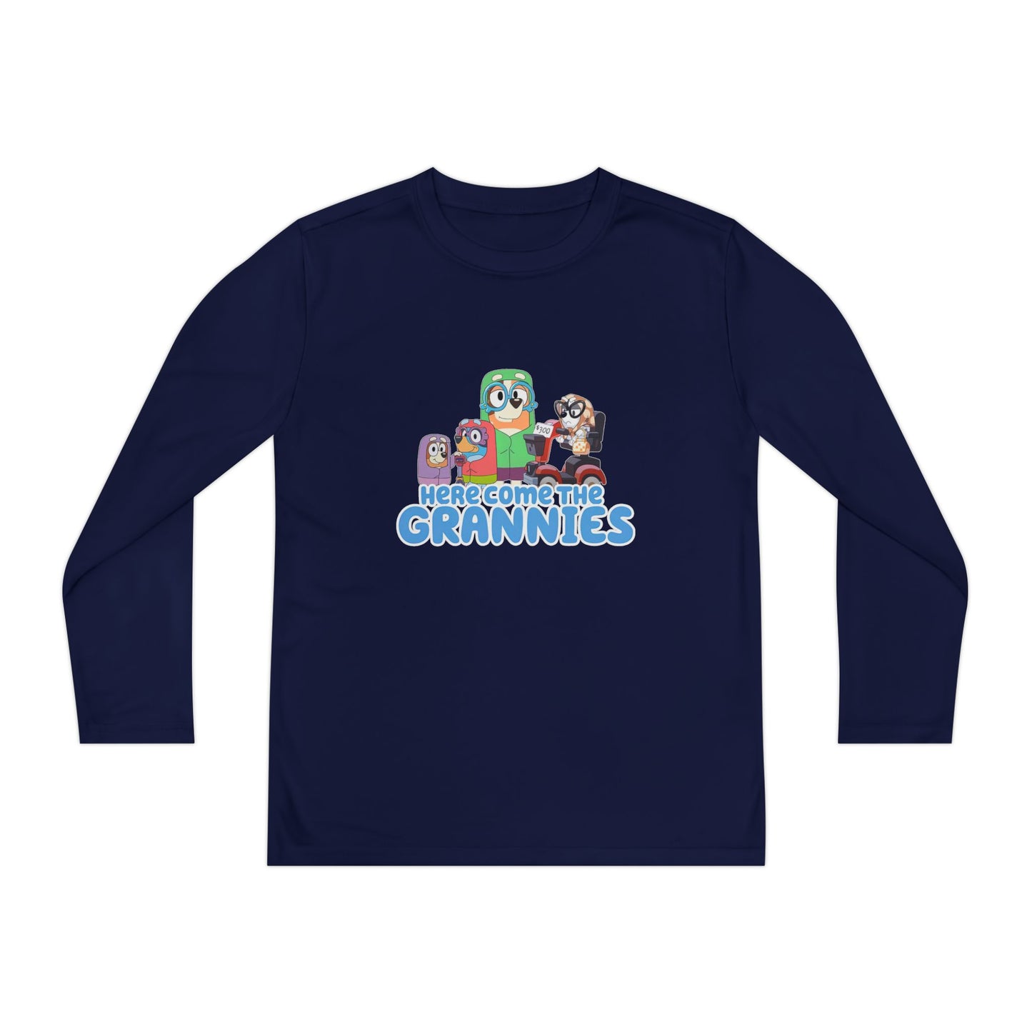 Here comes the grannies Youth Long Sleeve Competitor Tee
