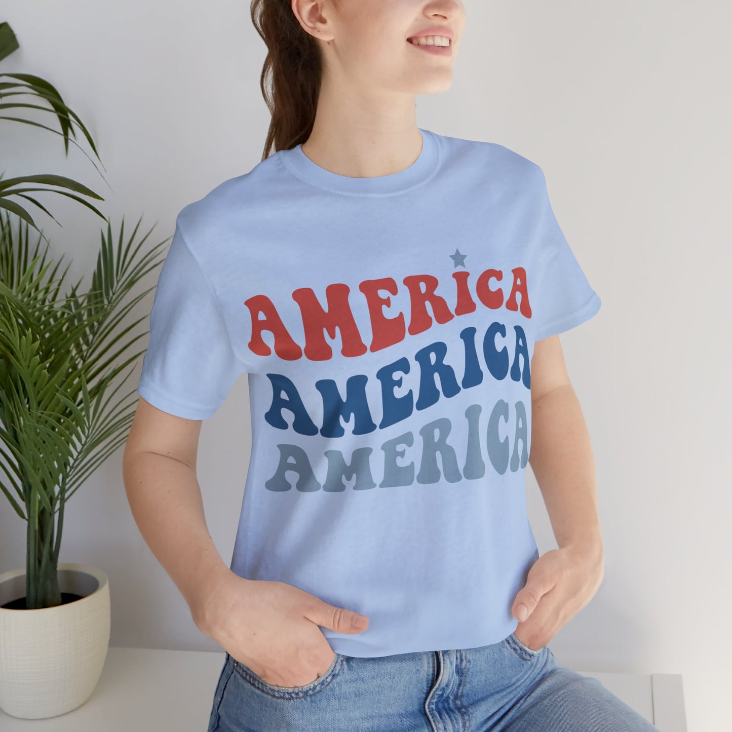 AMERICA Jersey Short Sleeve Tee