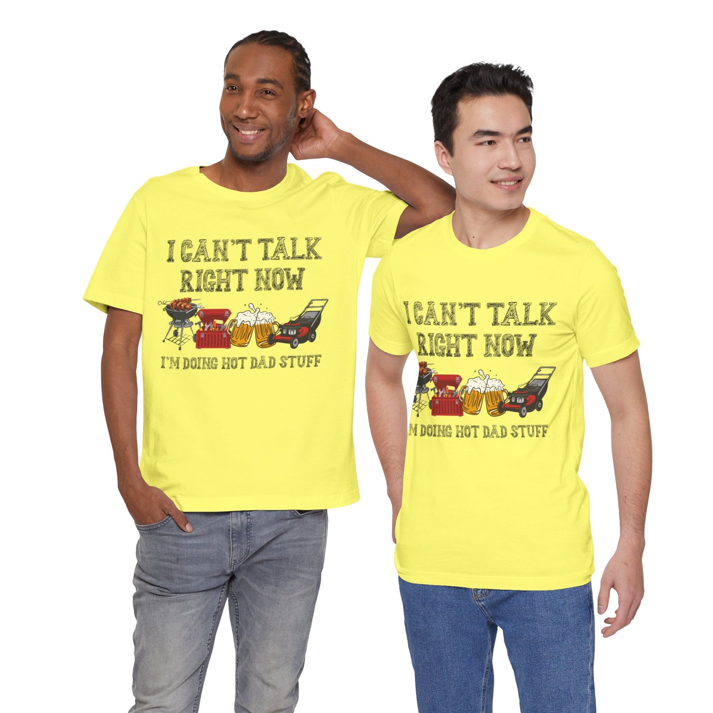 I Can't Talk Right Now I'm Doing Dad Stuff Jersey Short Sleeve Tee