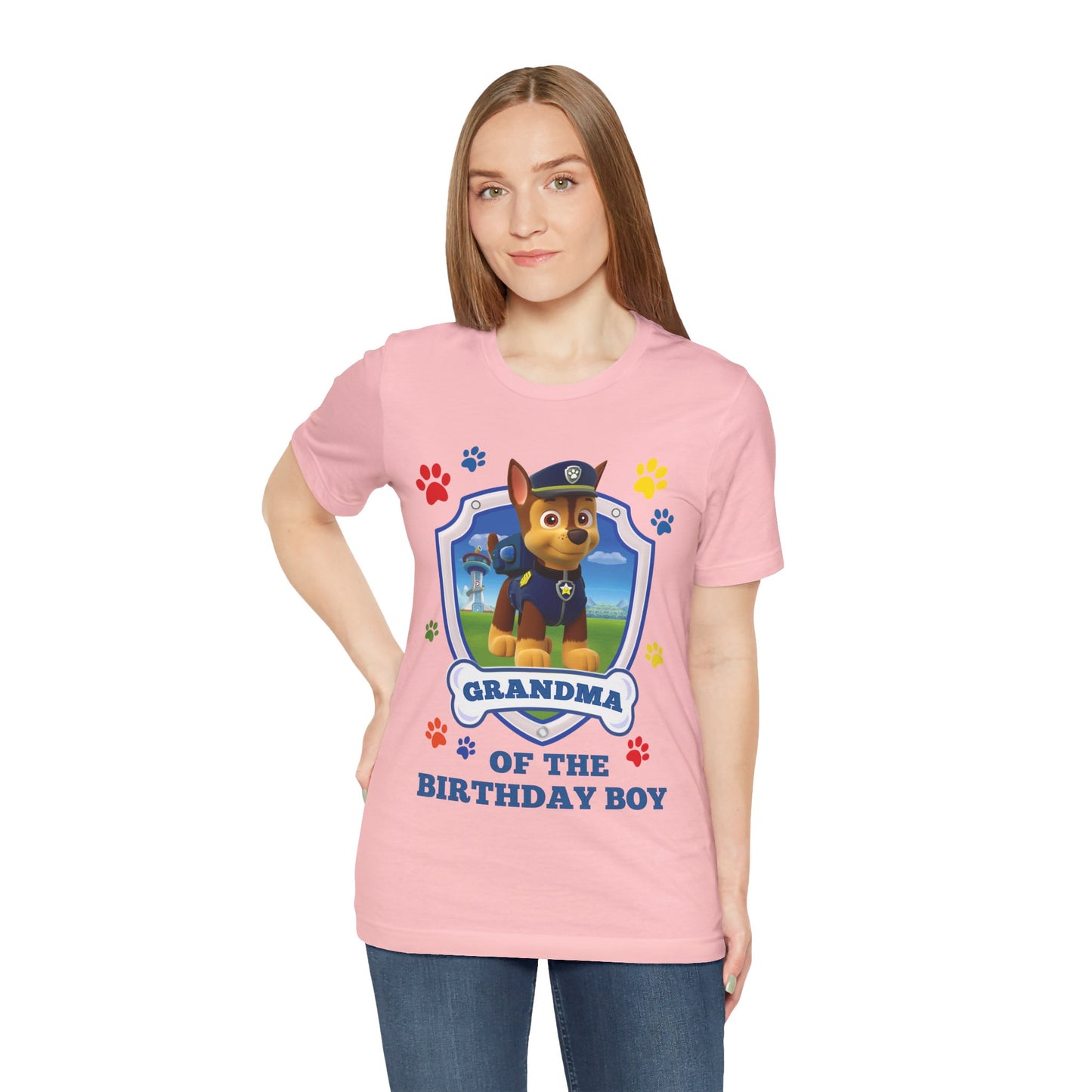 Grandma of the Birthday Boy Jersey Short Sleeve Tee