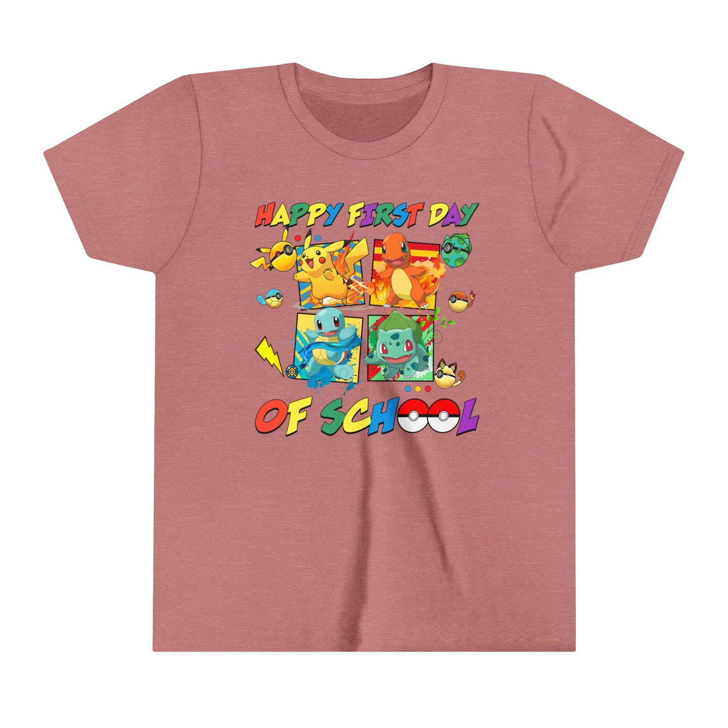 Happy First Day of School Youth Short Sleeve Tee