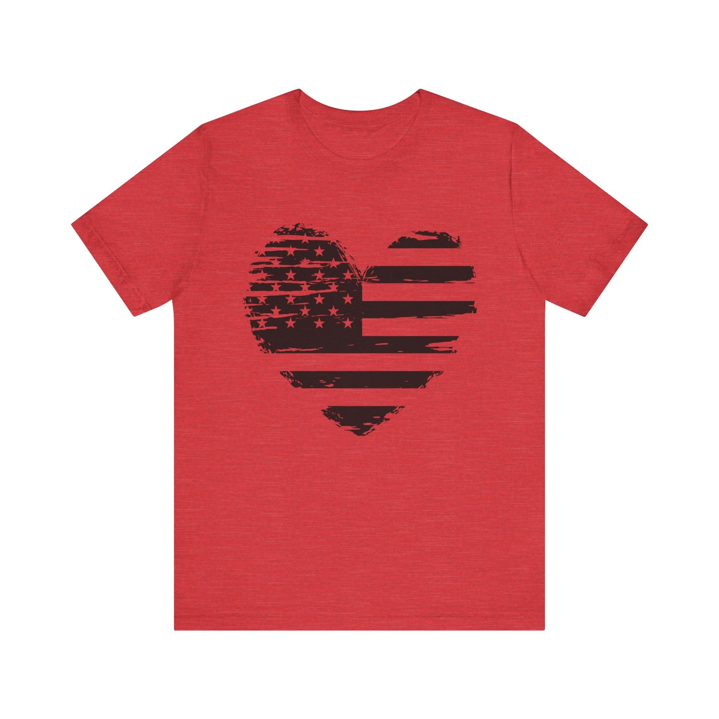 Heart flag Jersey Short Sleeve Tee