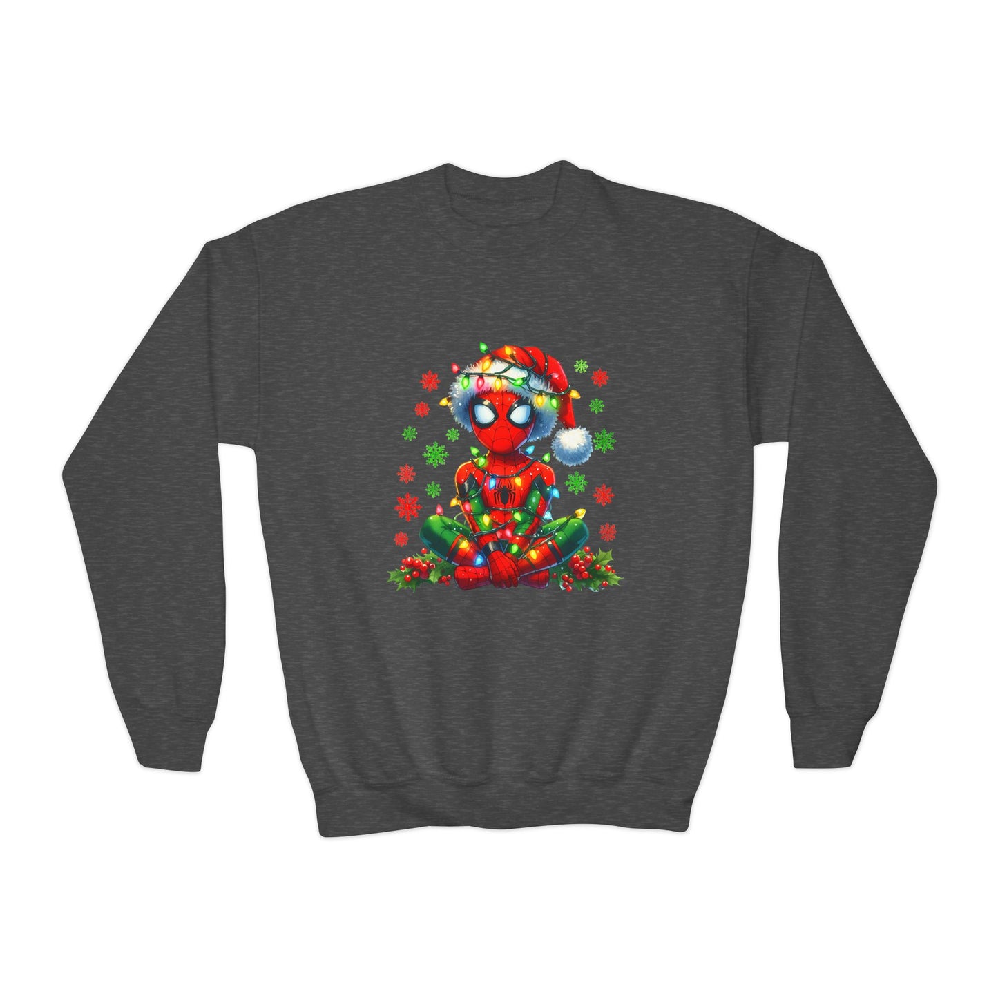 Spidey Christmas Youth Crewneck Sweatshirt