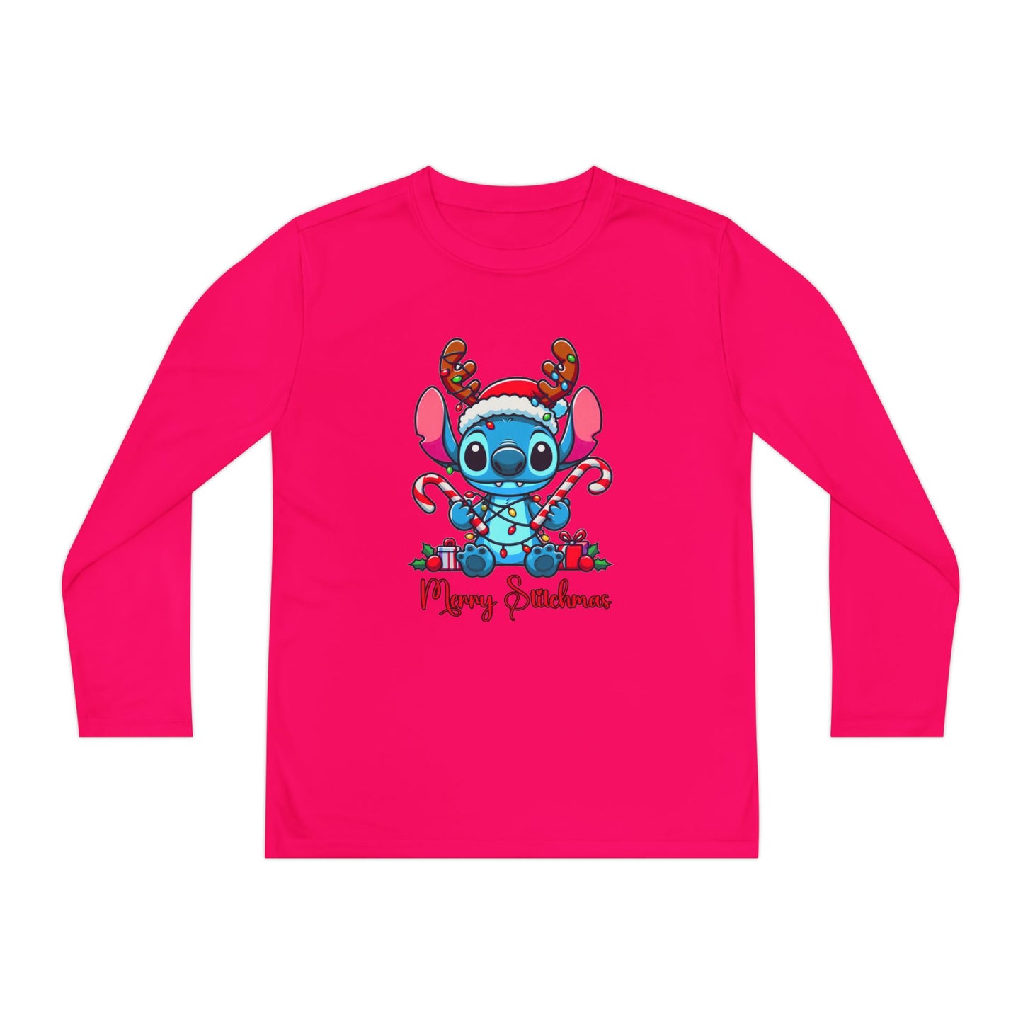 Merry Stitchmas Youth Long Sleeve Competitor Tee