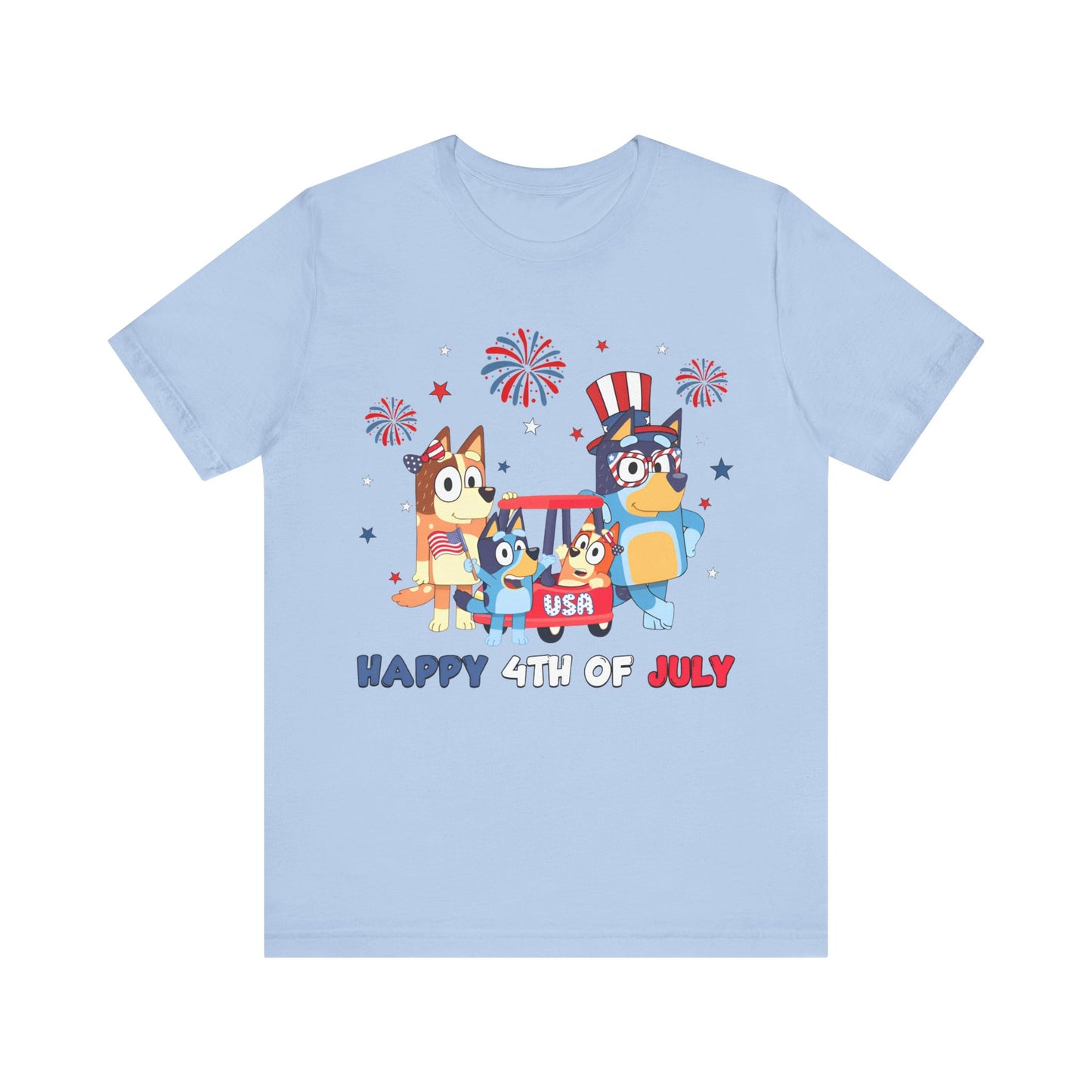 Happy 4th of July Jersey Short Sleeve Tee