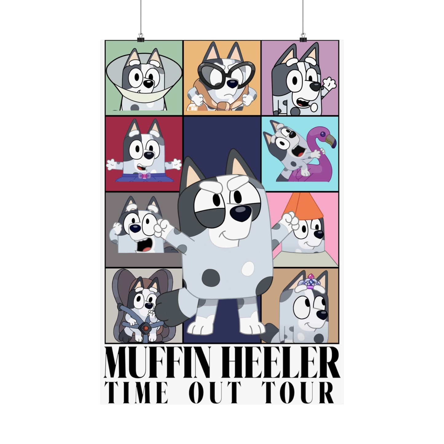 Muffin Heeler Time Out Tour Matte Vertical Posters