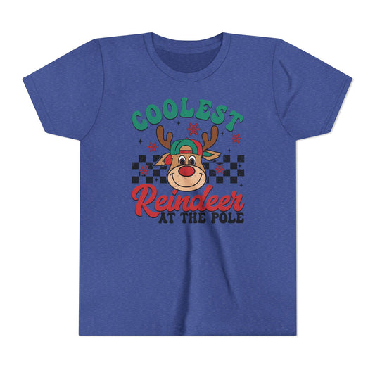 Coolest Reindeer at the Pole Youth Short Sleeve Tee