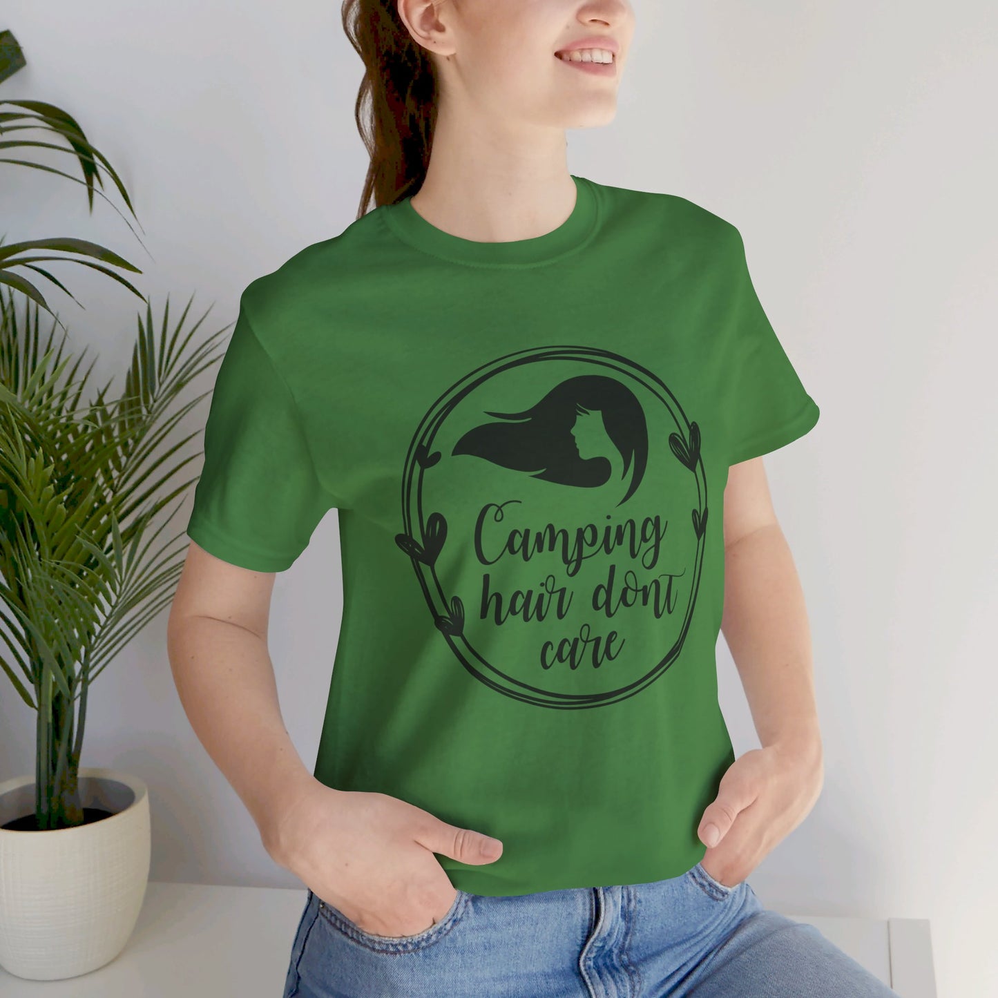 Camping Hair Dont Care Short Sleeve Tshirt