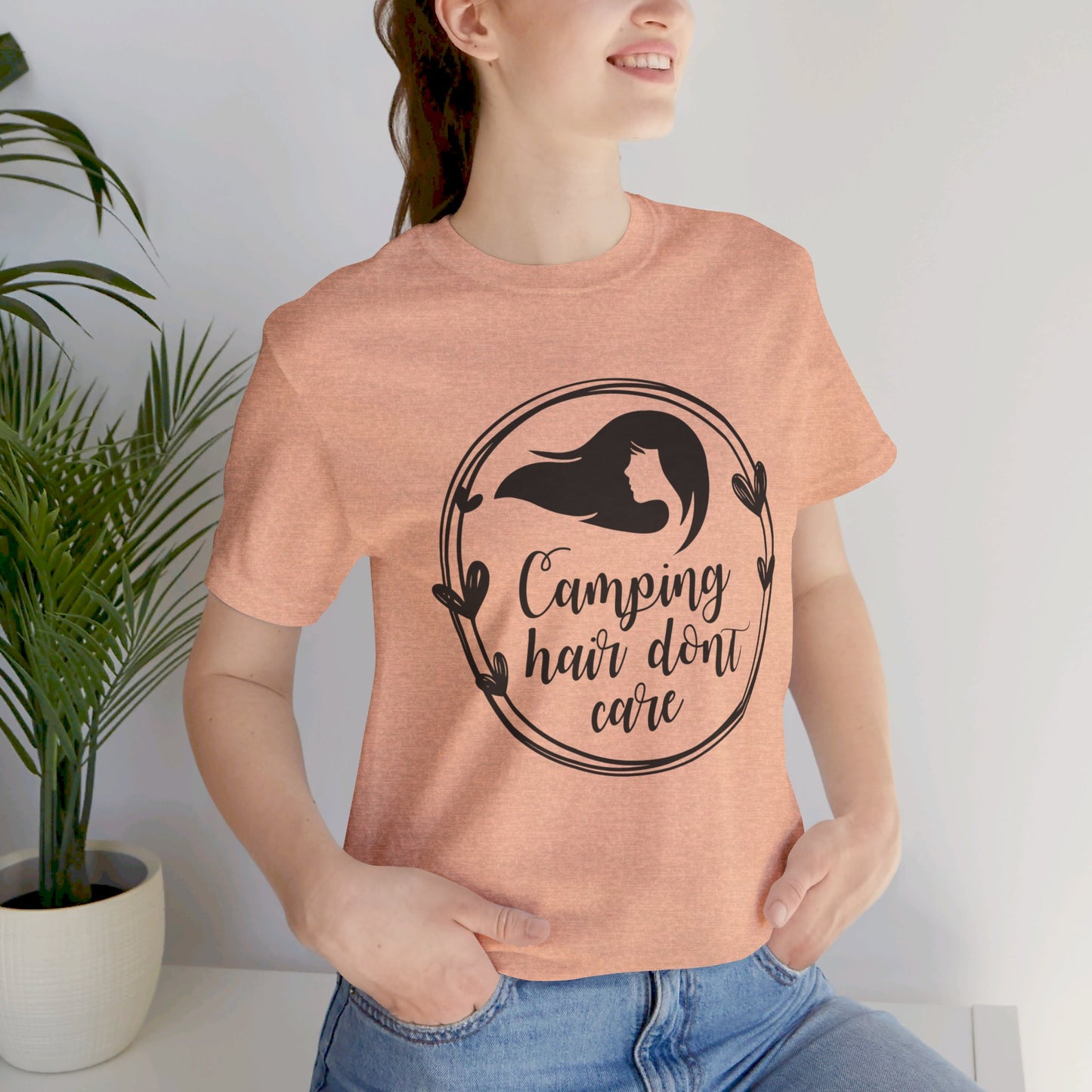 Camping Hair Dont Care Short Sleeve Tshirt