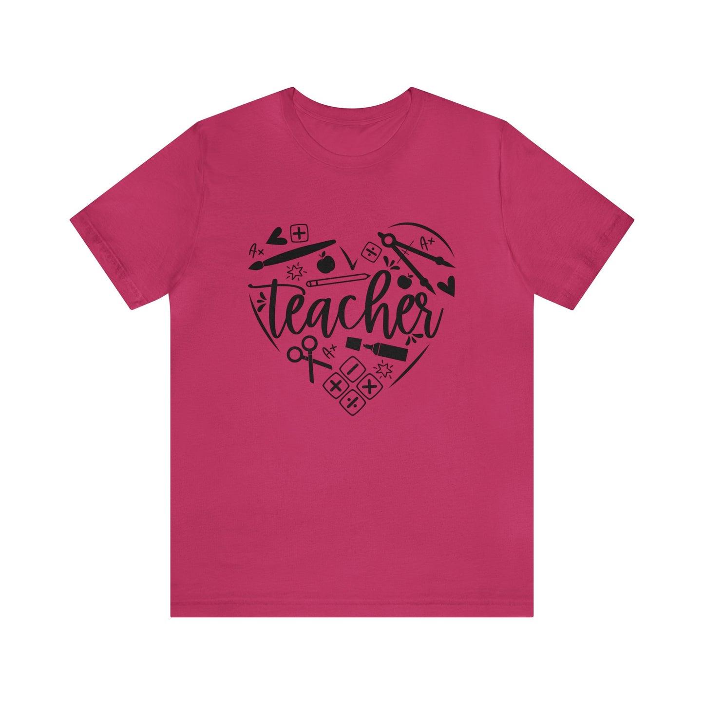 Teacher heart Short sleeve Tshirt