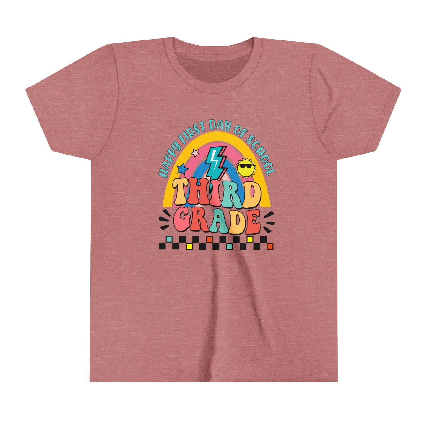 Happy First Day of School - 3rd Grade Youth Short Sleeve Tee