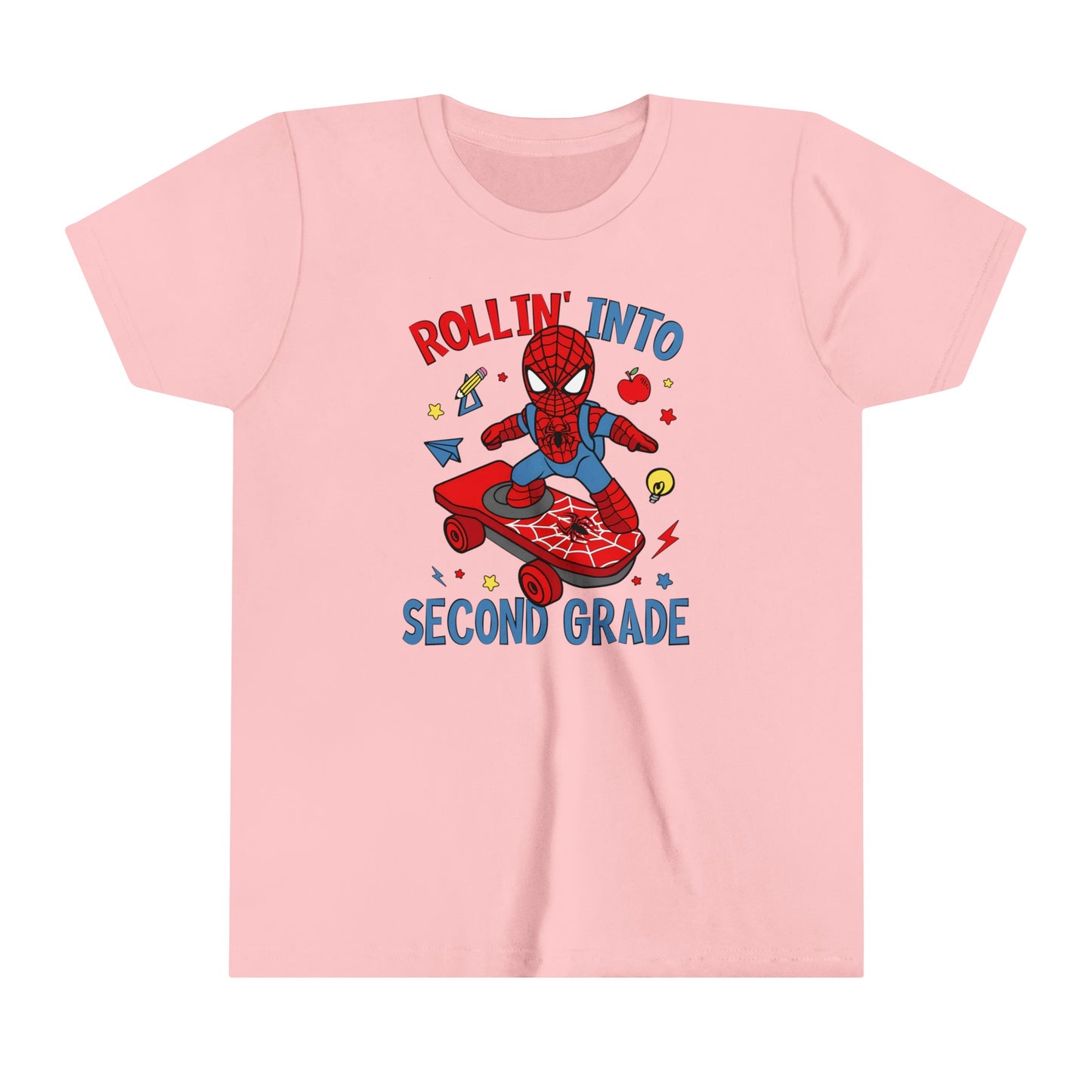 Rollin' Into 2nd Grade Youth Short Sleeve Tee
