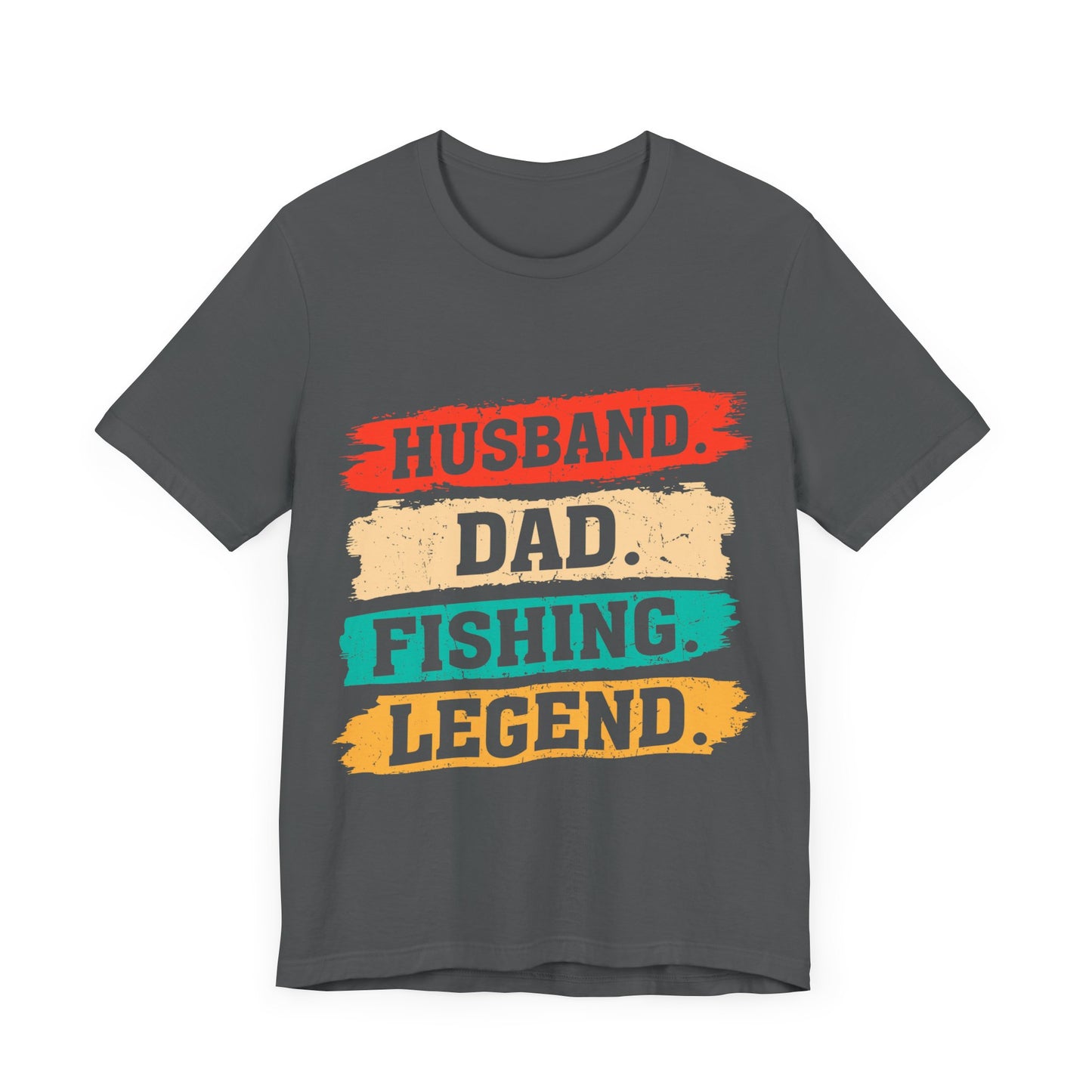 Husband Dad Fishing Legend Jersey Short Sleeve Tee