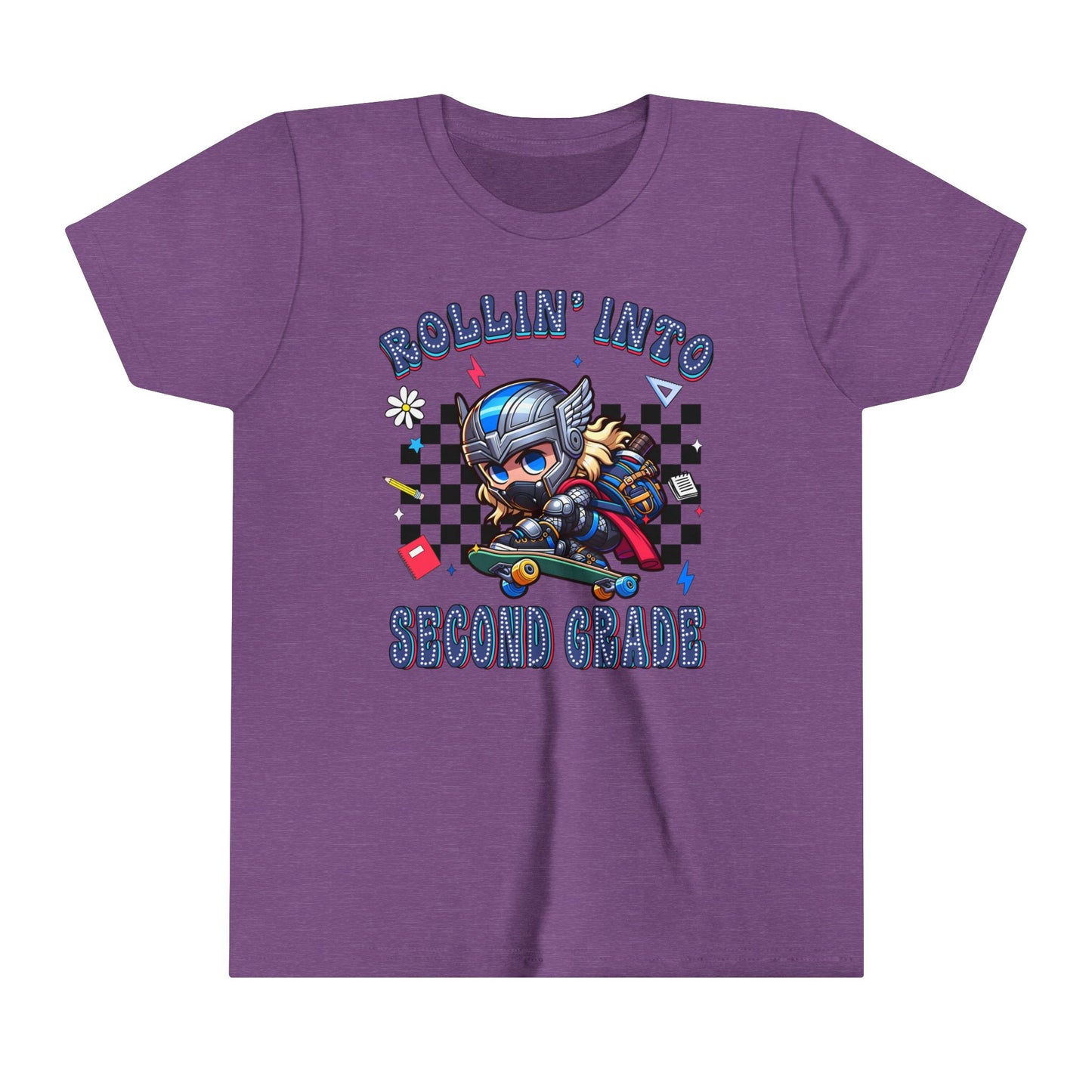 THOR - Rollin' Into 2nd Grade Youth Short Sleeve Tee