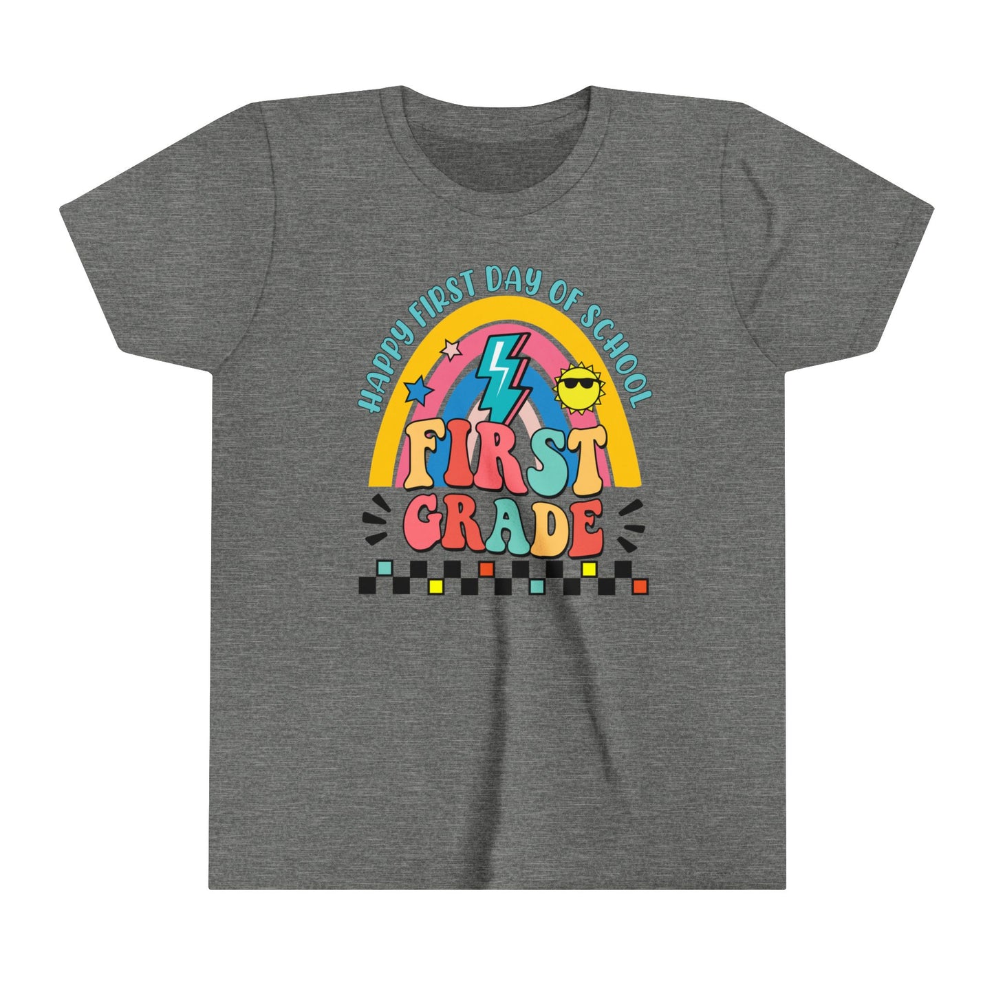 Happy First Day of School - 1st Grade Youth Short Sleeve Tee